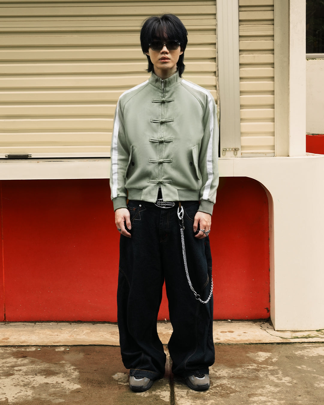 Chongsam Suede Jacket - Matcha