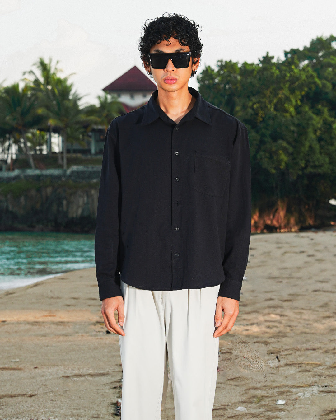 Linen Shirt - Black