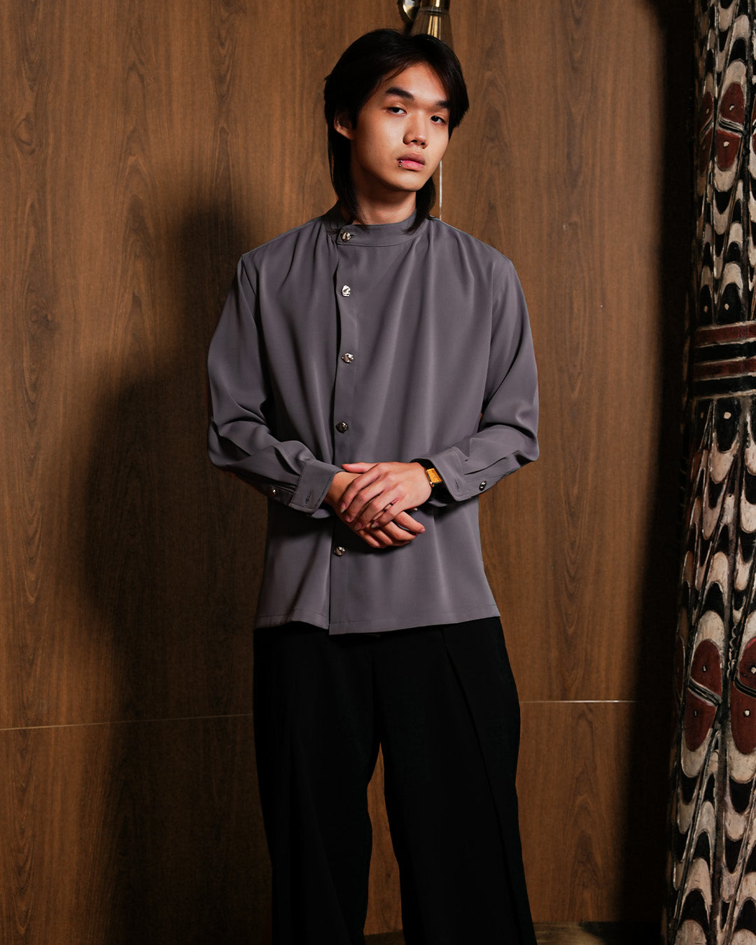 Asymetrical Shirt - Gray