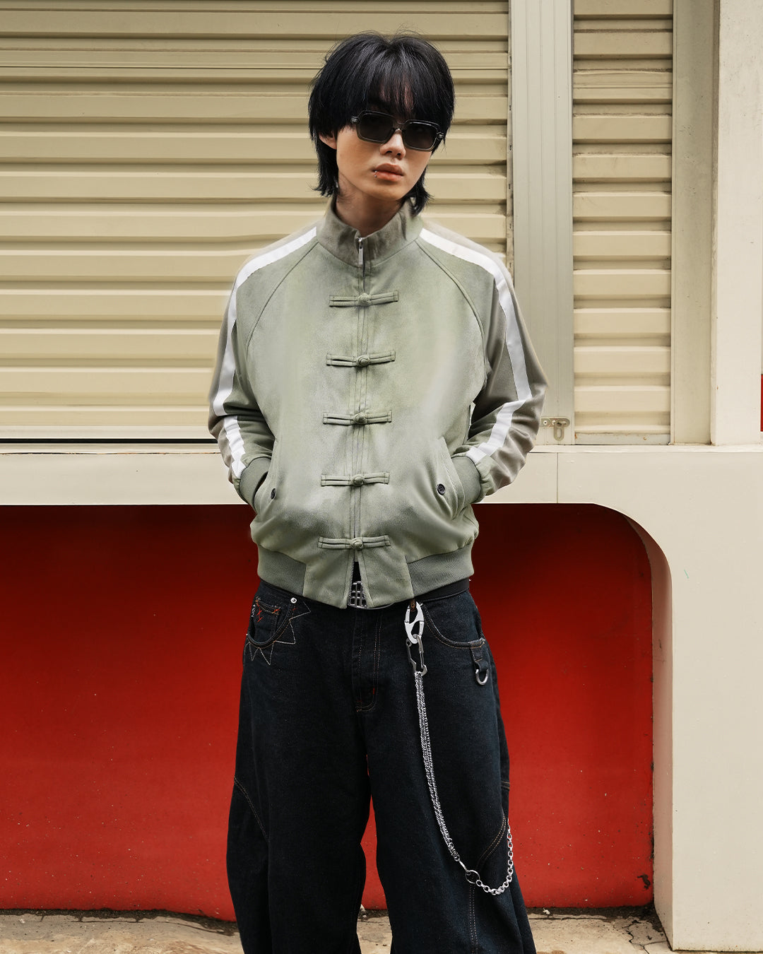 Chongsam Suede Jacket - Matcha