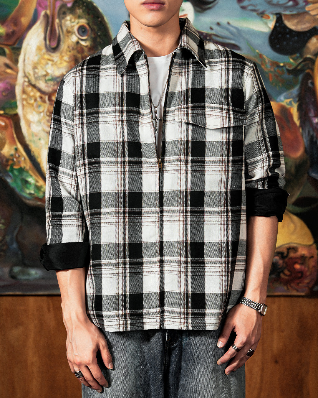 Flannel Overshirt Jacket - Ashwood Plaid
