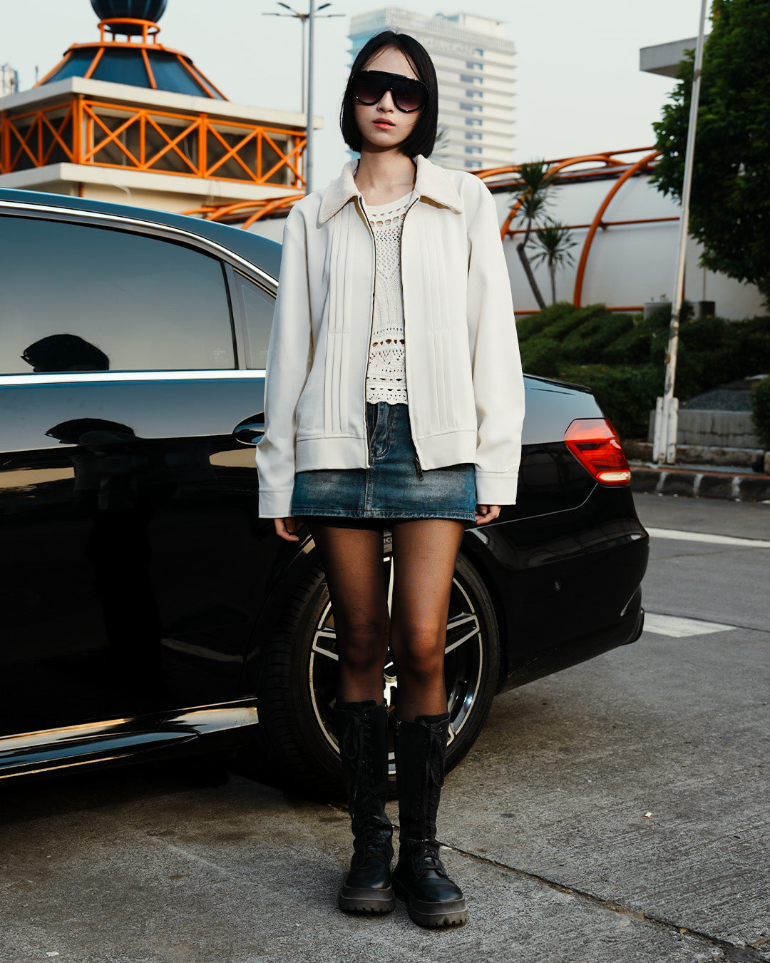 Milano Pleat Jacket - Offwhite