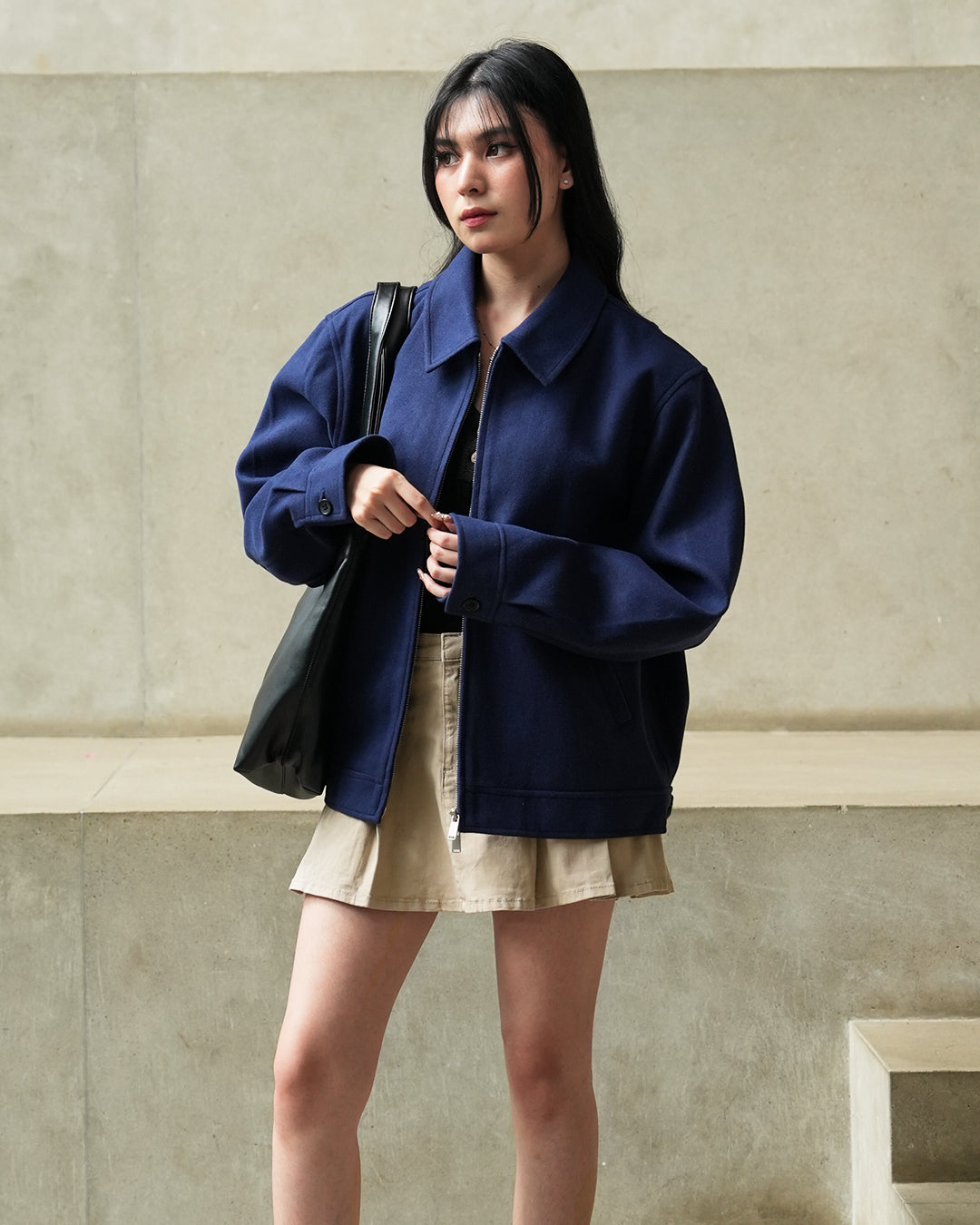 Wool Fiber Jacket SGNR - Navy