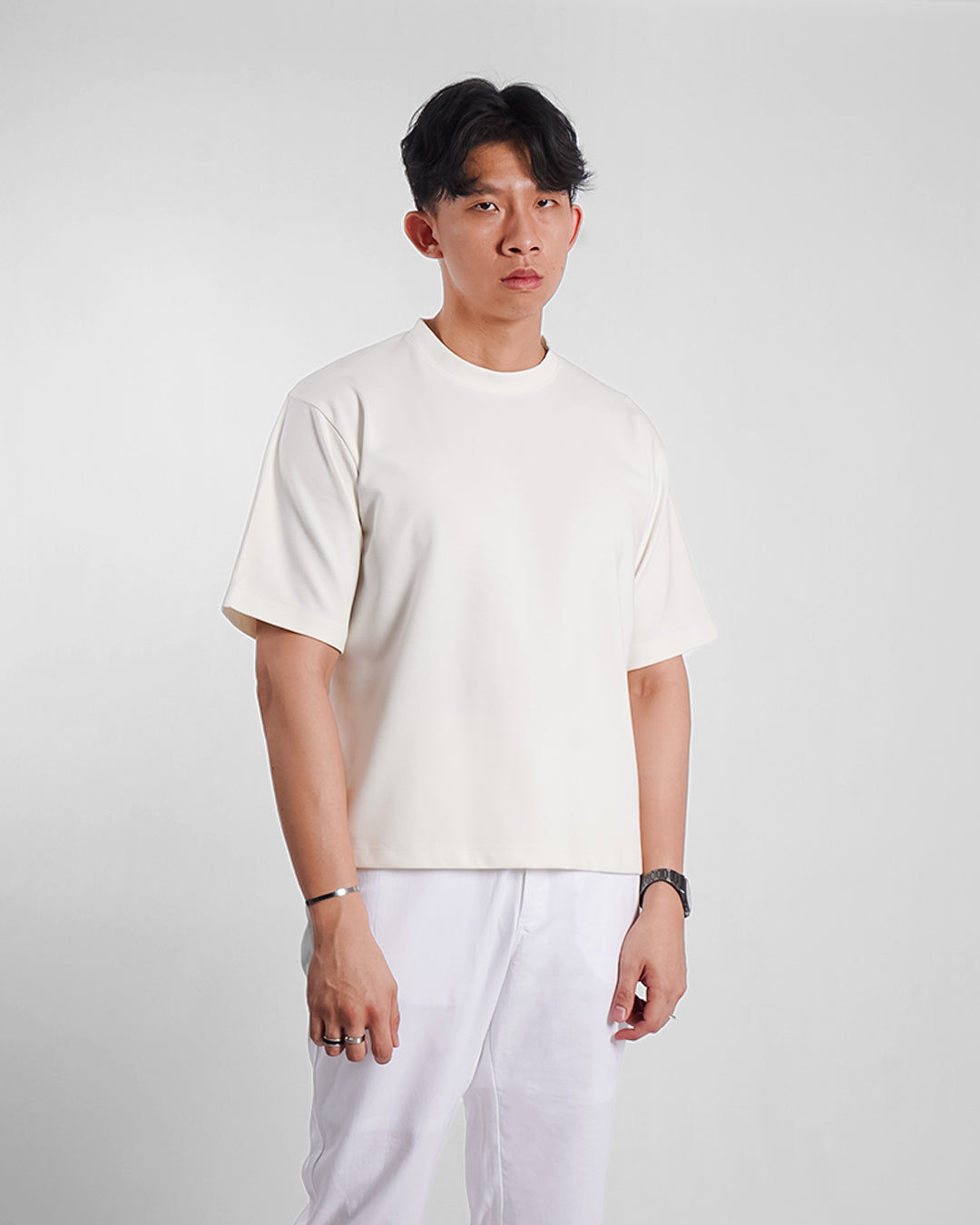 Oversize Tees Shirt Minimal Breeze Wear - Offwhite