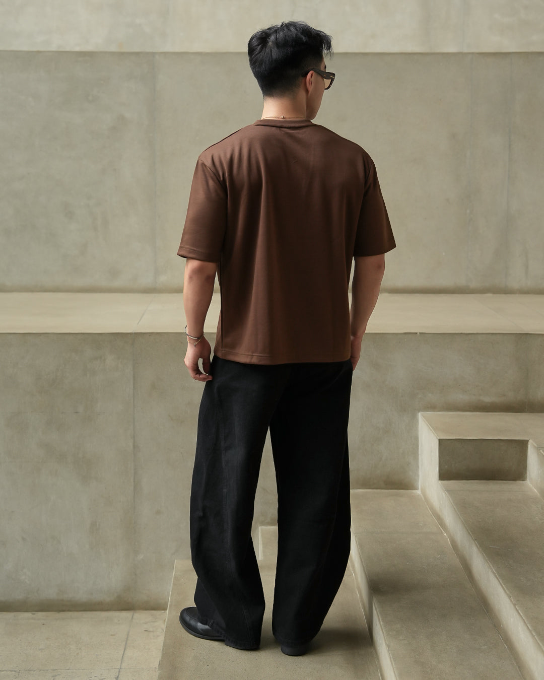 Oversize Tee Shirt Heavyweight BreezeWear - Coffee
