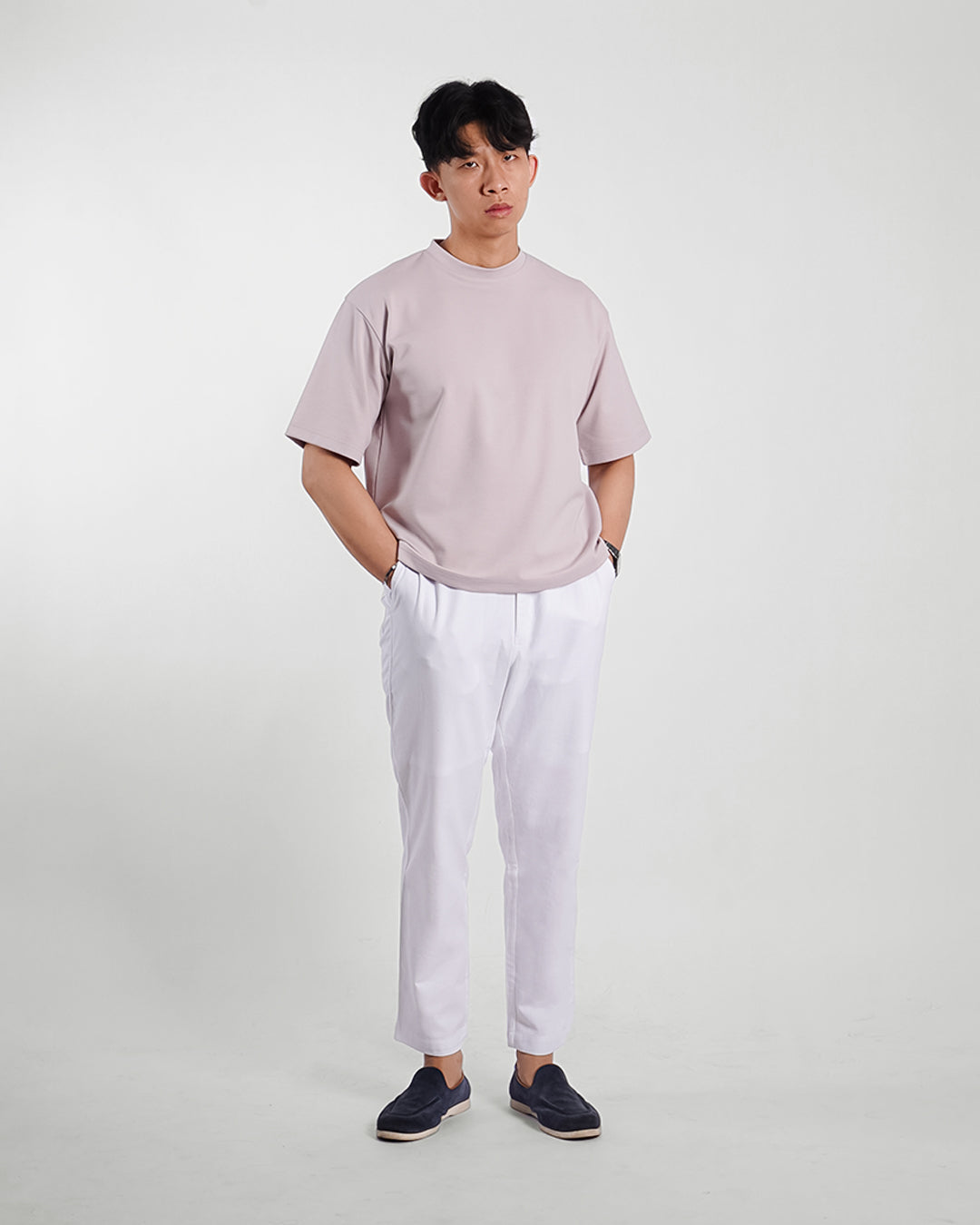 Oversize Tees Shirt Minimal Breeze Wear - Oyster Gray