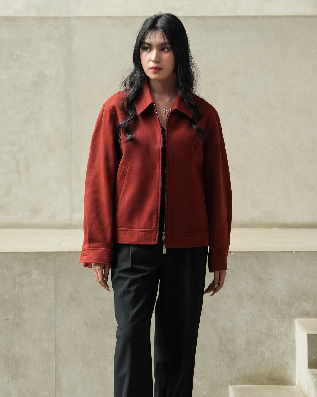 Wool Fiber Jacket SGNR - Teracotta