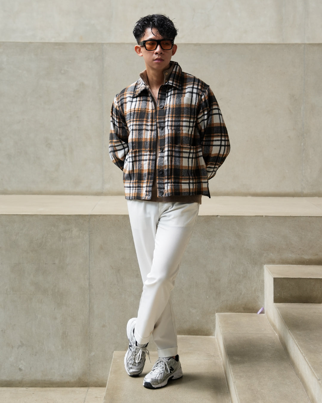 Overshirt Flannel Jacket Limited - Brown Charcoal