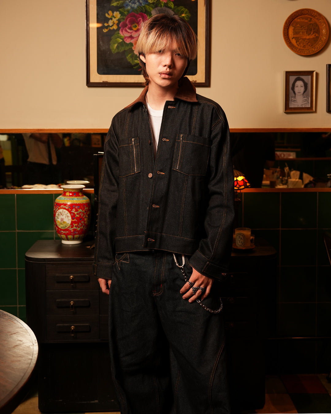 Denim Suede Rail Jacket