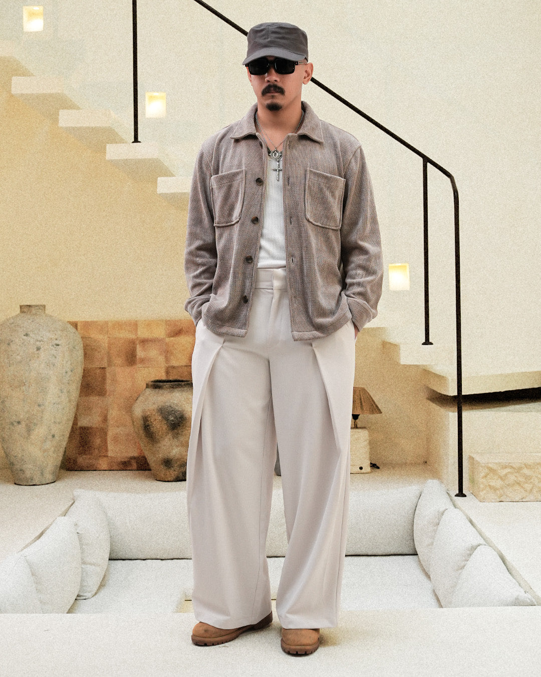 Overshirt Corduroy Seaweed - Light Brown