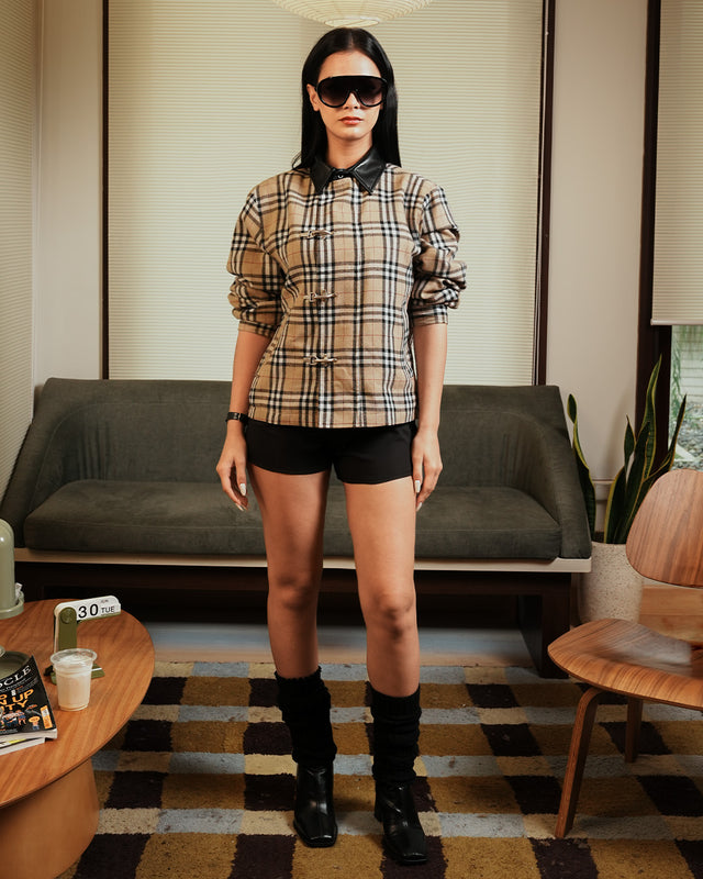 Alden Plaid Clasp Jacket