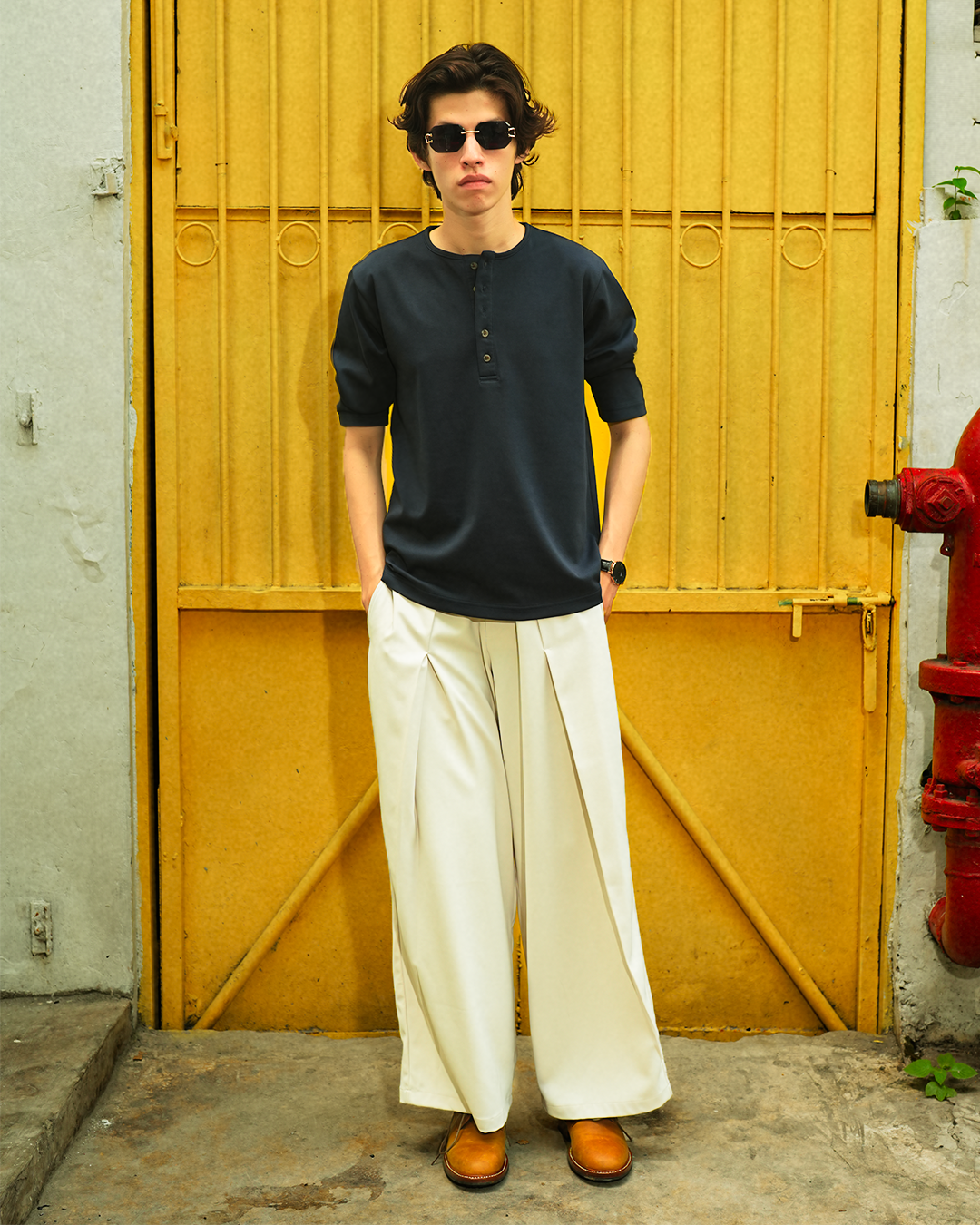 Henley Shirt BreezeWear 2.0 - 3/4 Sleeve - Navy
