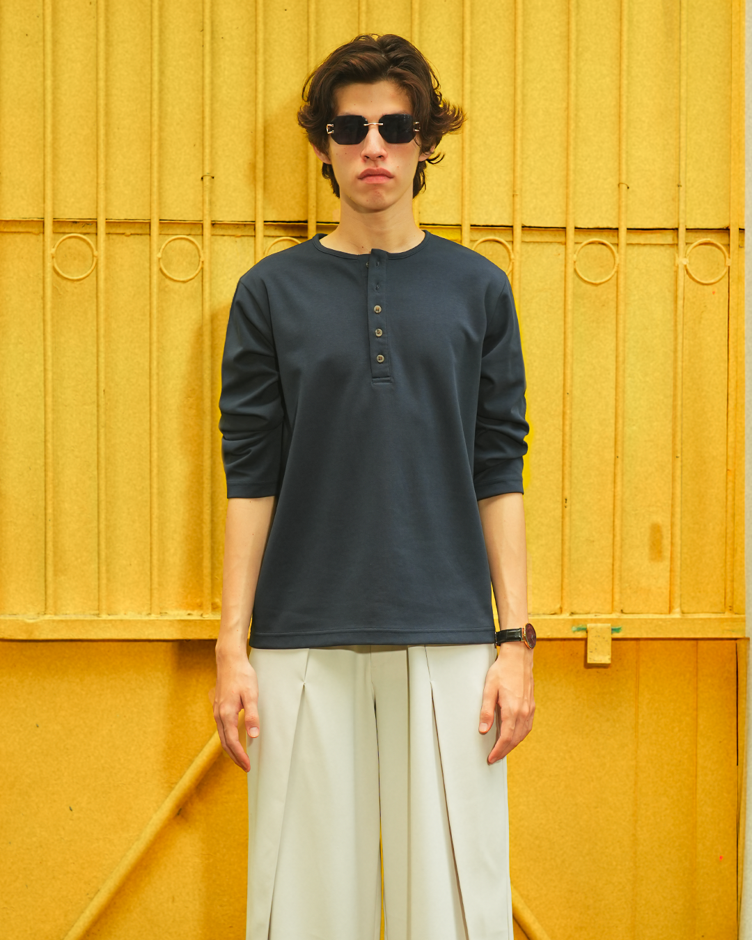 Henley Shirt BreezeWear 2.0 - 3/4 Sleeve - Navy