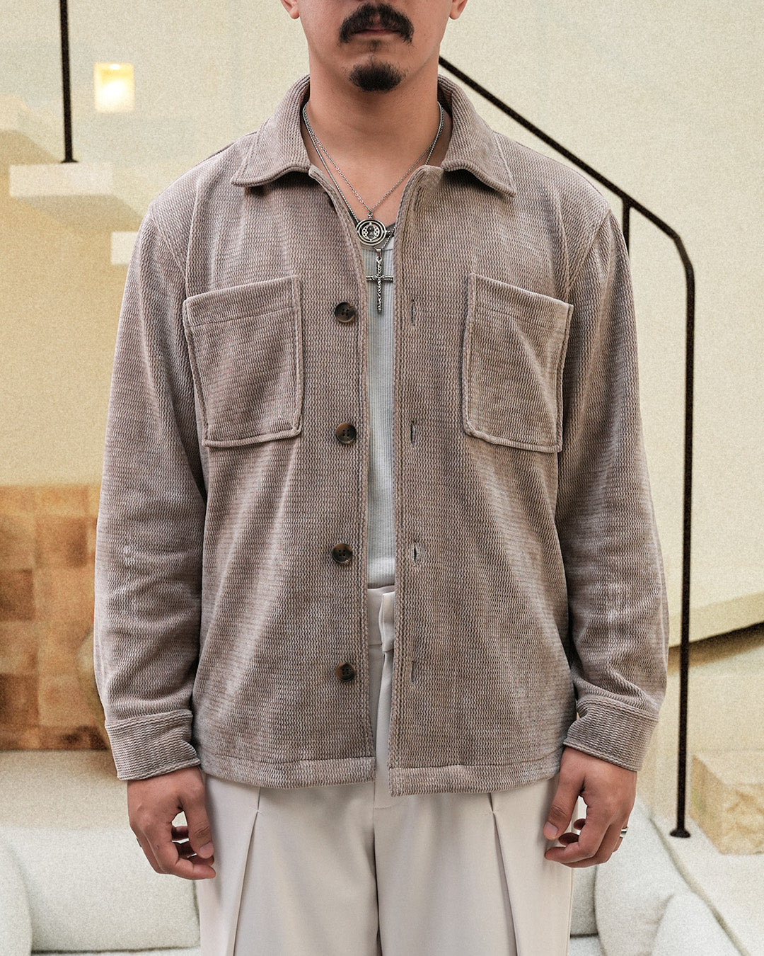 Overshirt Corduroy Seaweed - Light Brown