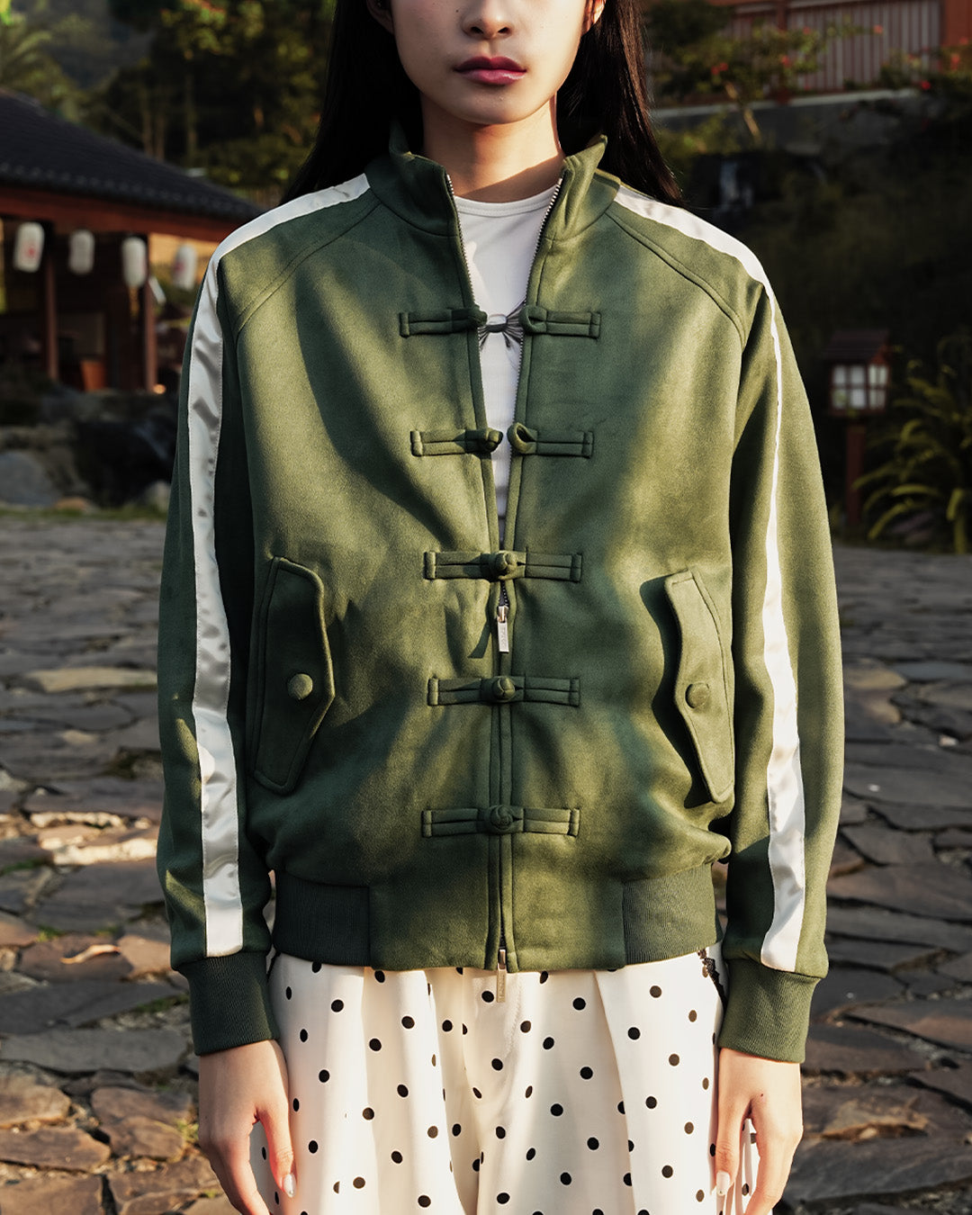 Chongsam Suede Jacket Limited - Heritage Green