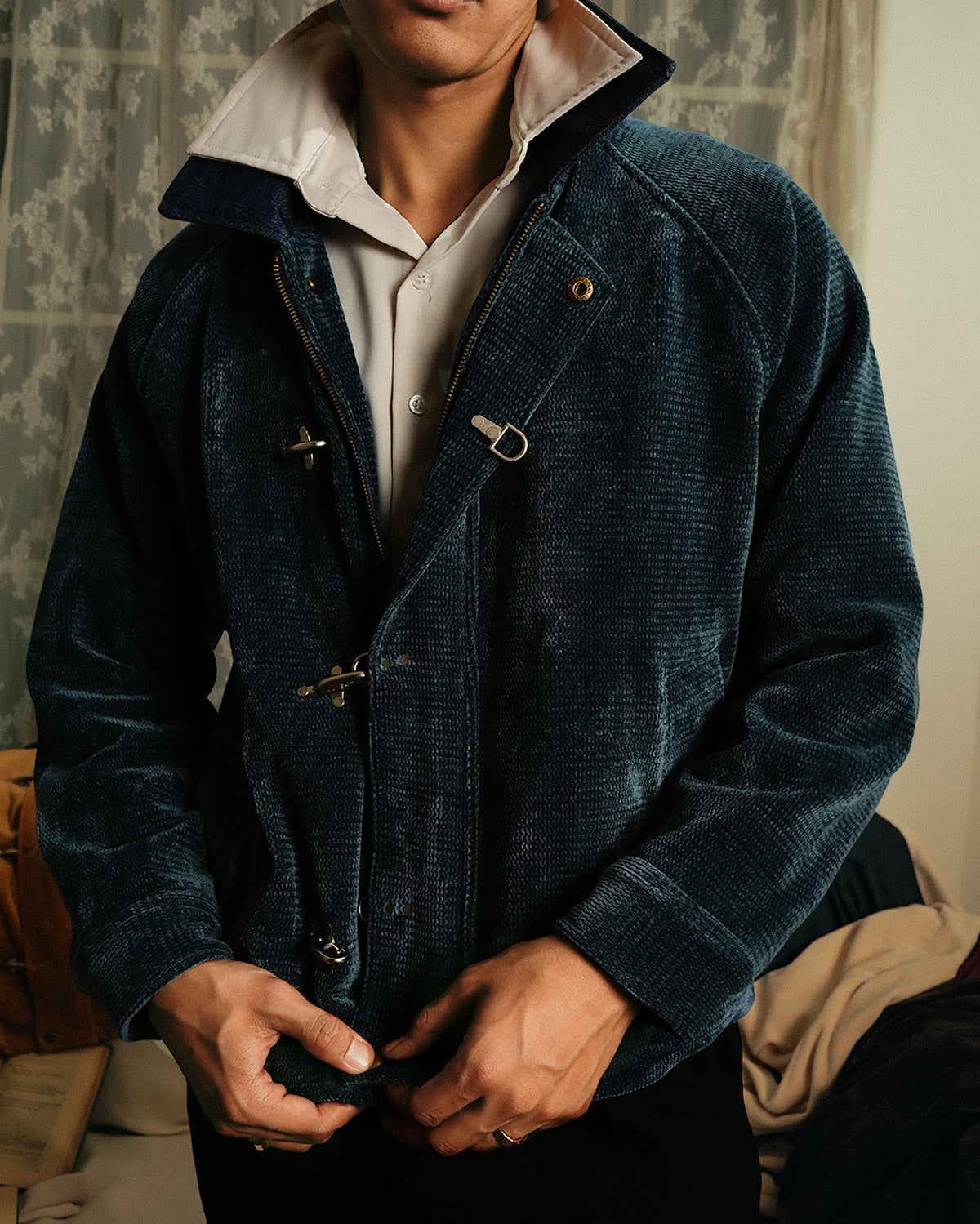 Corduroy Seaweed Clasp Jacket