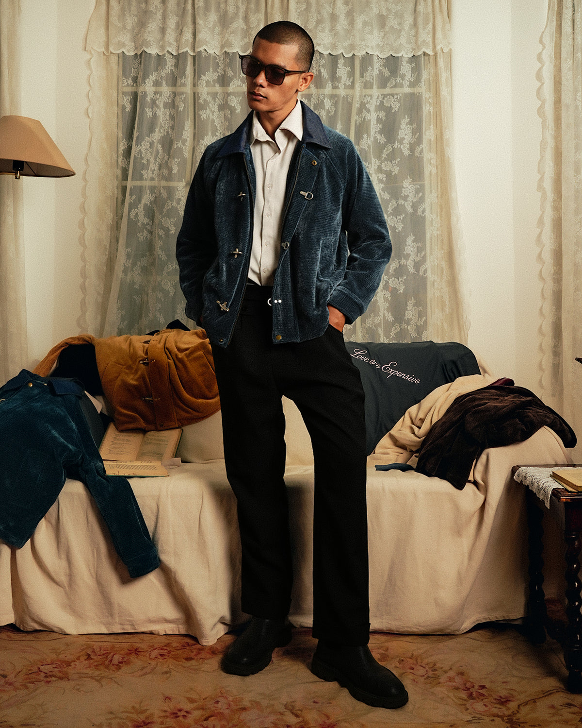 Corduroy Seaweed Clasp Jacket
