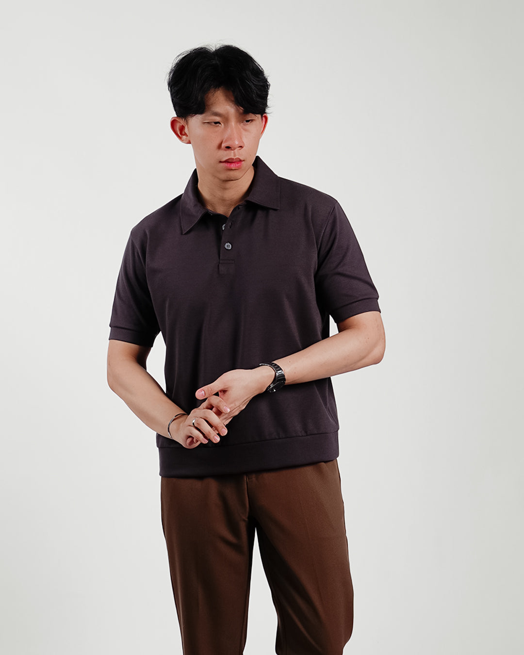 Polo Modern Fit Minimal Breeze Wear - Charcoal