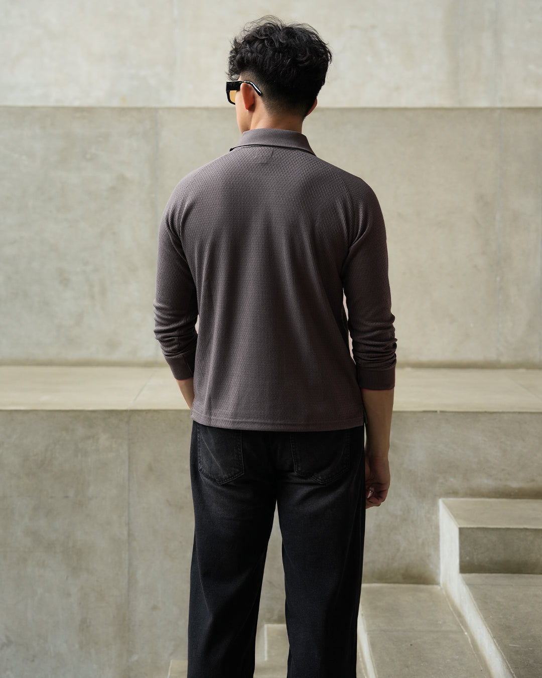 Ribs Polo Textured - Taupe