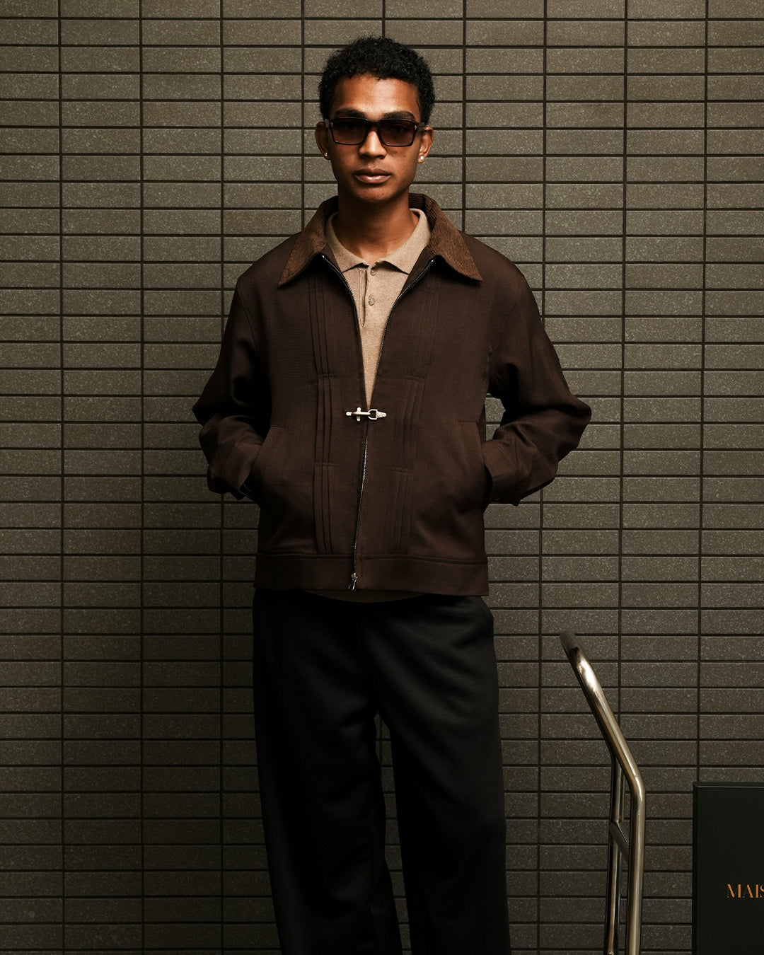 Monaco Clasp Jacket - Coffee