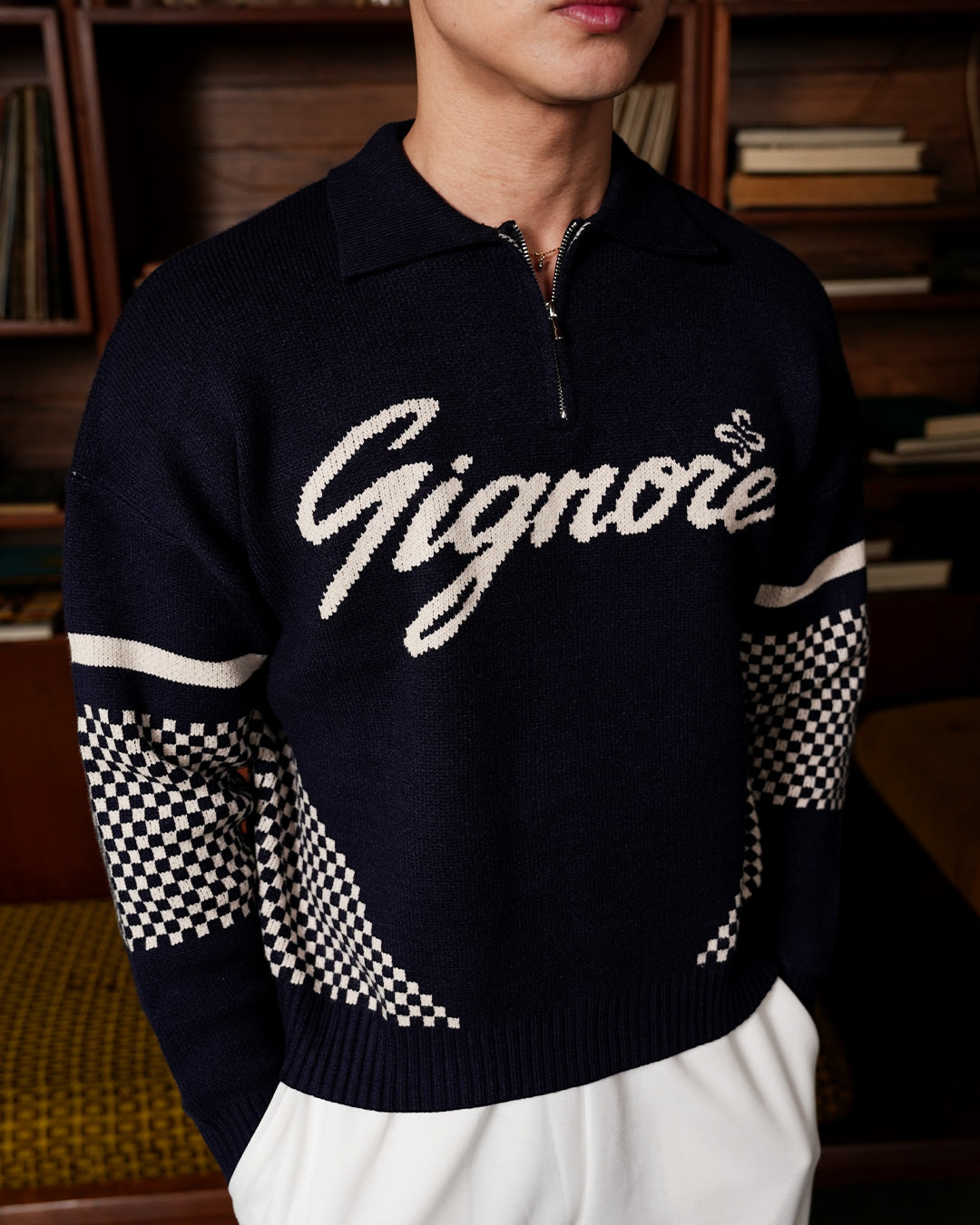 Race Knitwear Half Zip SIGNORE  - Navy