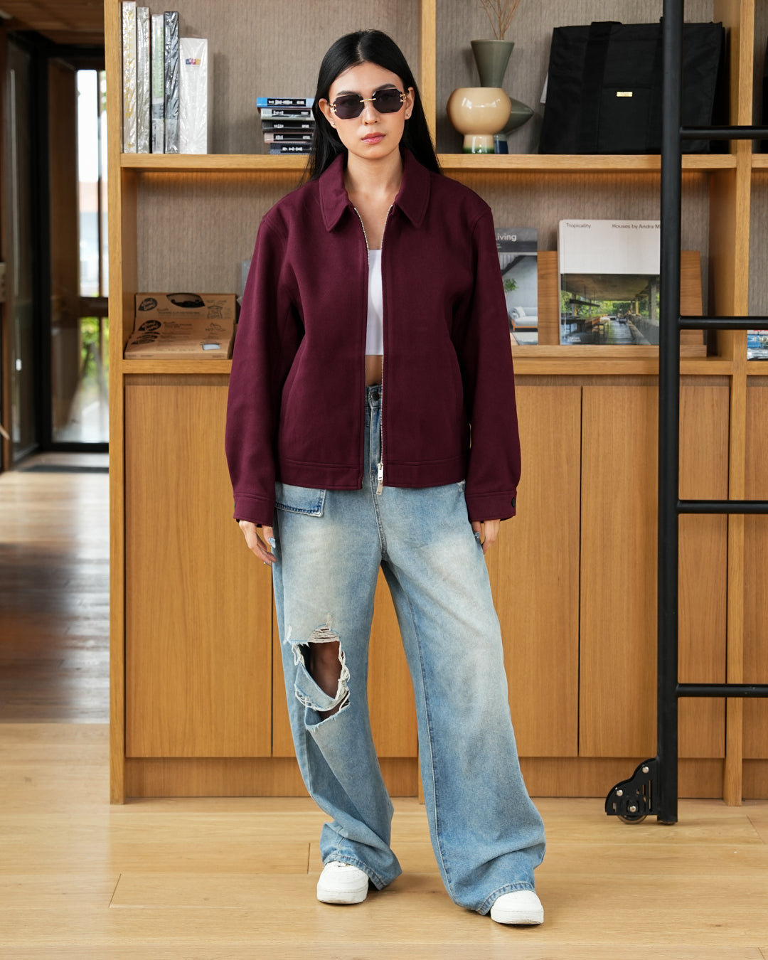 Wool Fiber Jacket SGNR - Maroon