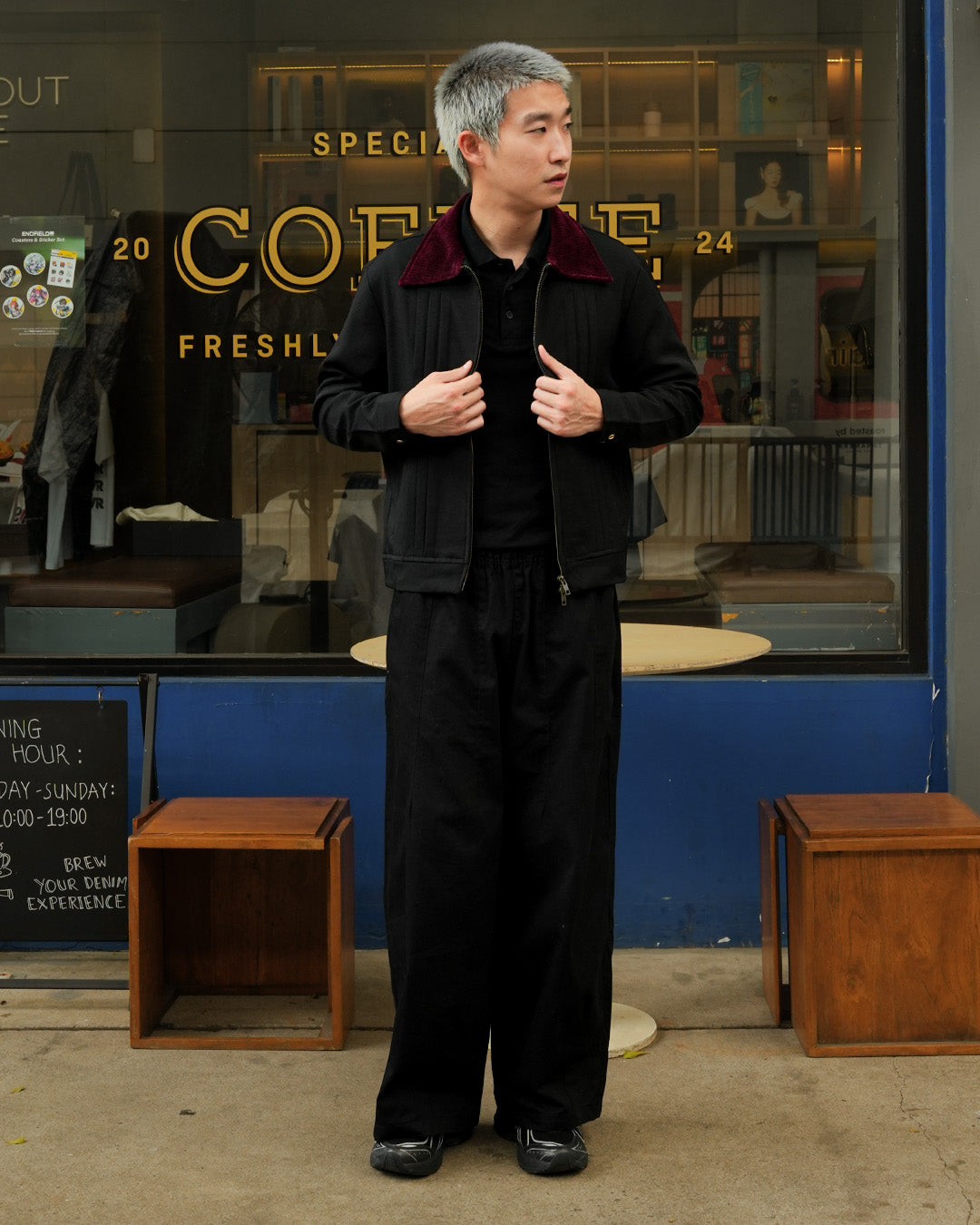 Milano Pleat Jacket - Black