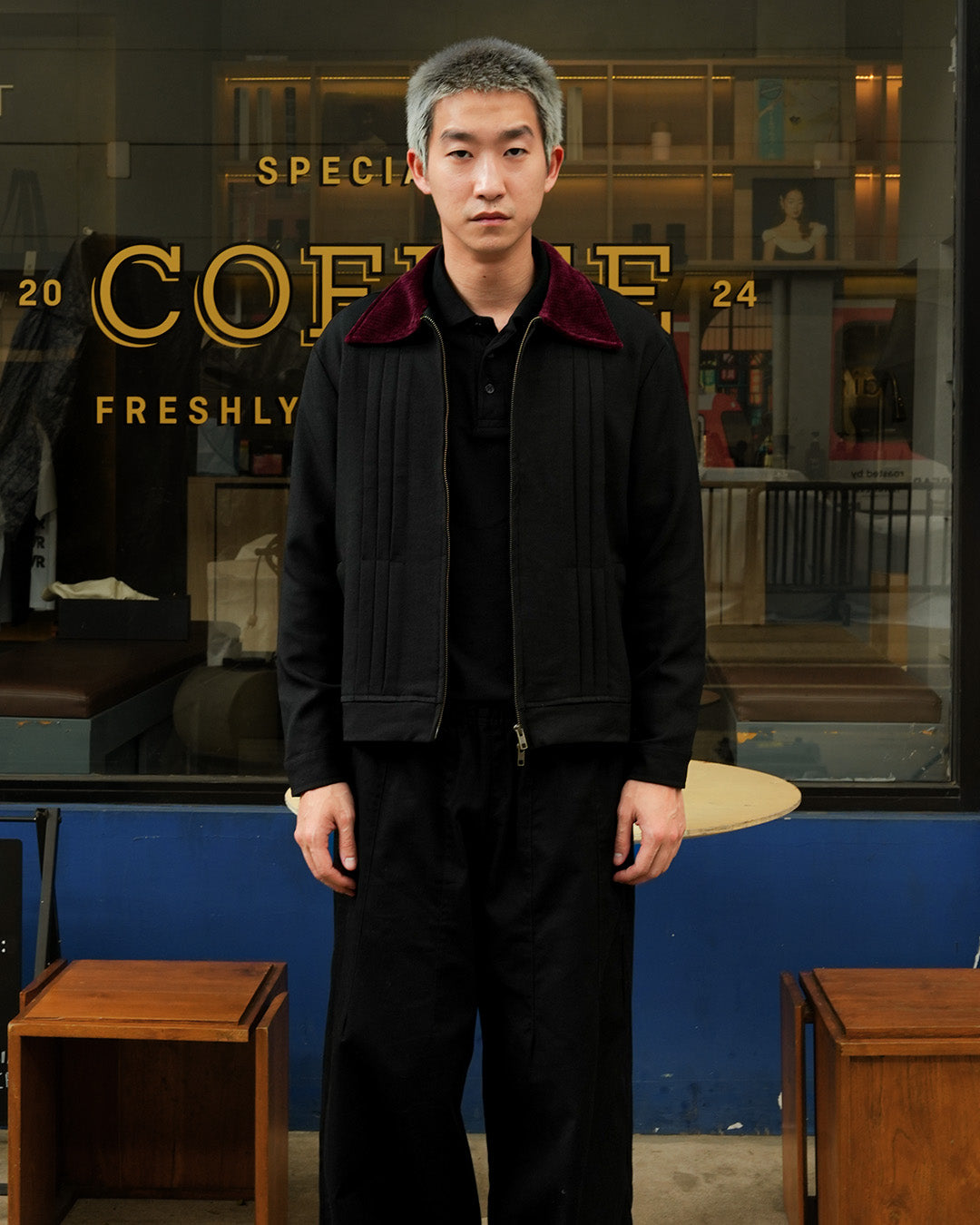 Milano Pleat Jacket - Black