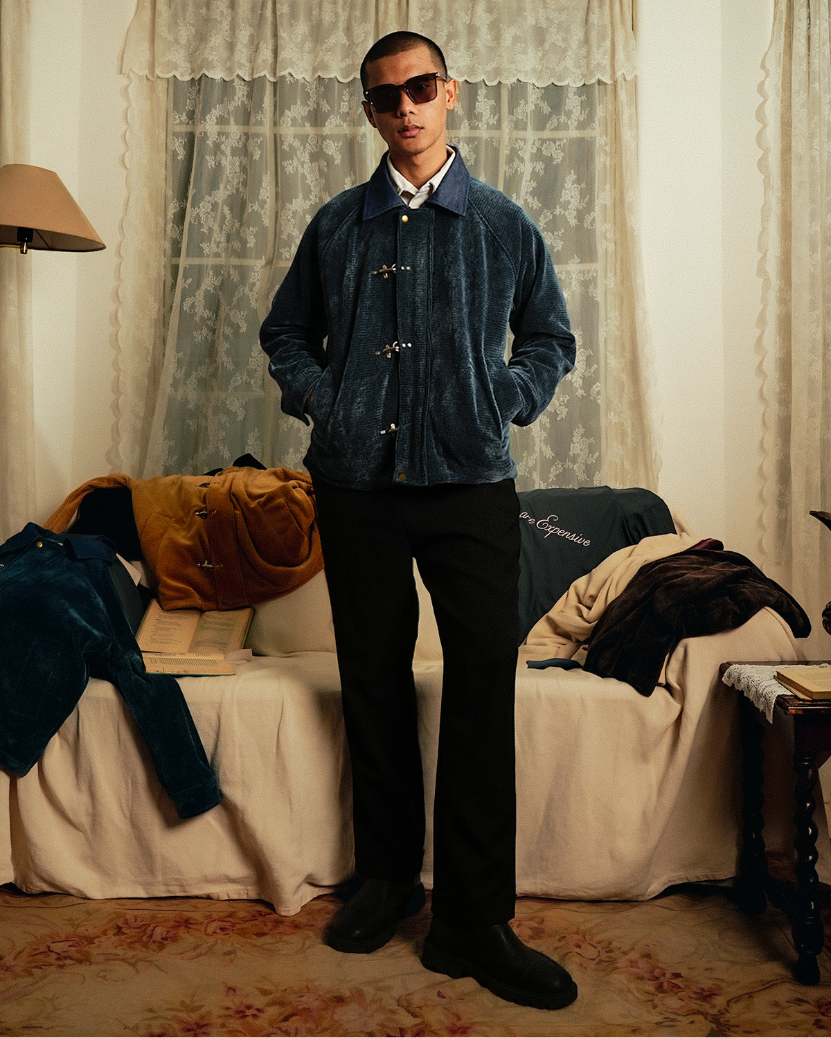 Corduroy Seaweed Clasp Jacket