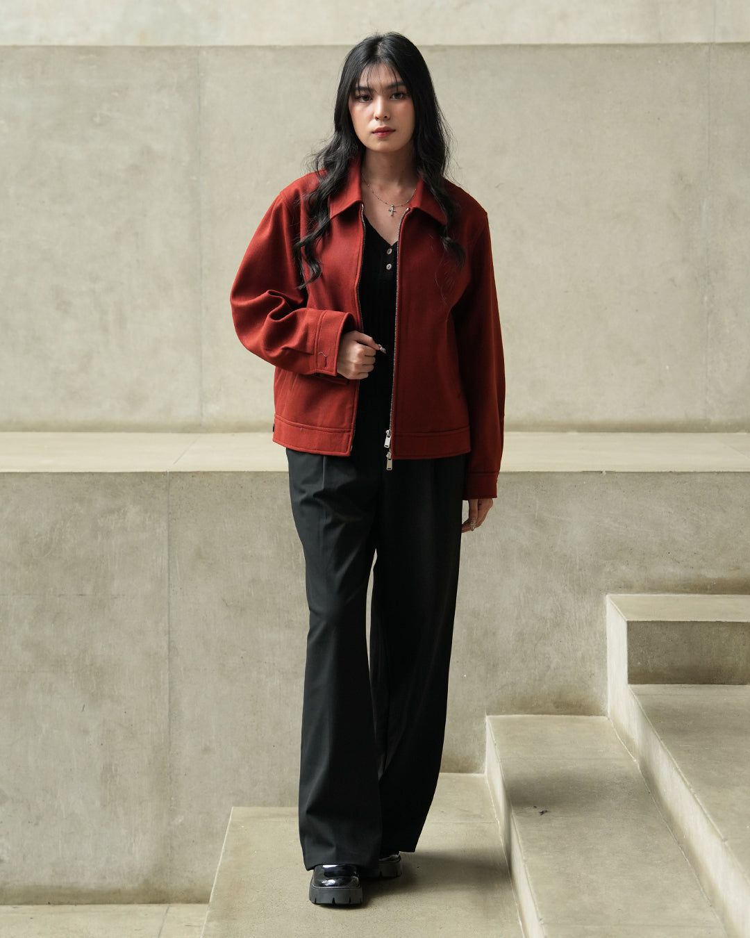 Wool Fiber Jacket SGNR - Teracotta