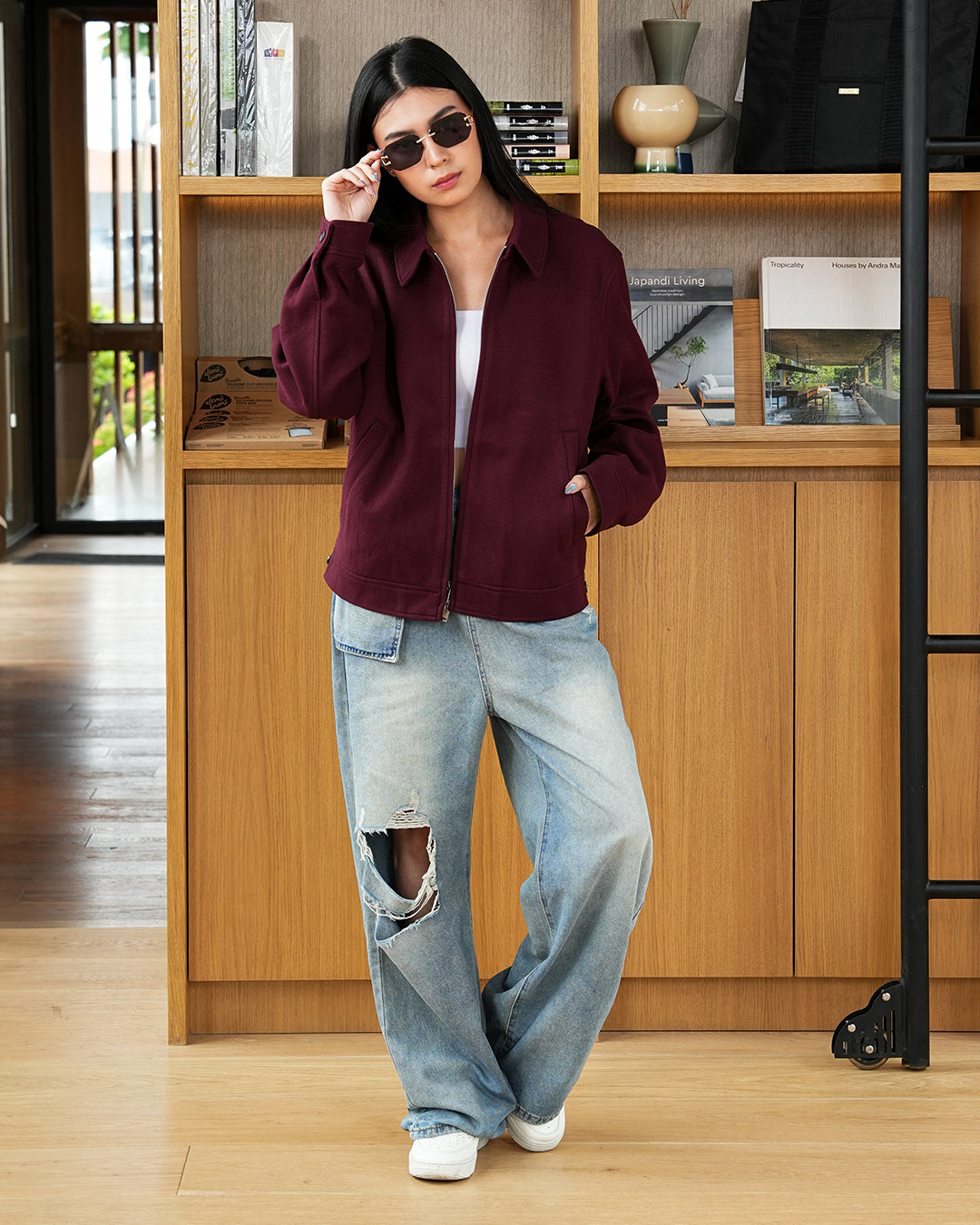 Wool Fiber Jacket SGNR - Maroon