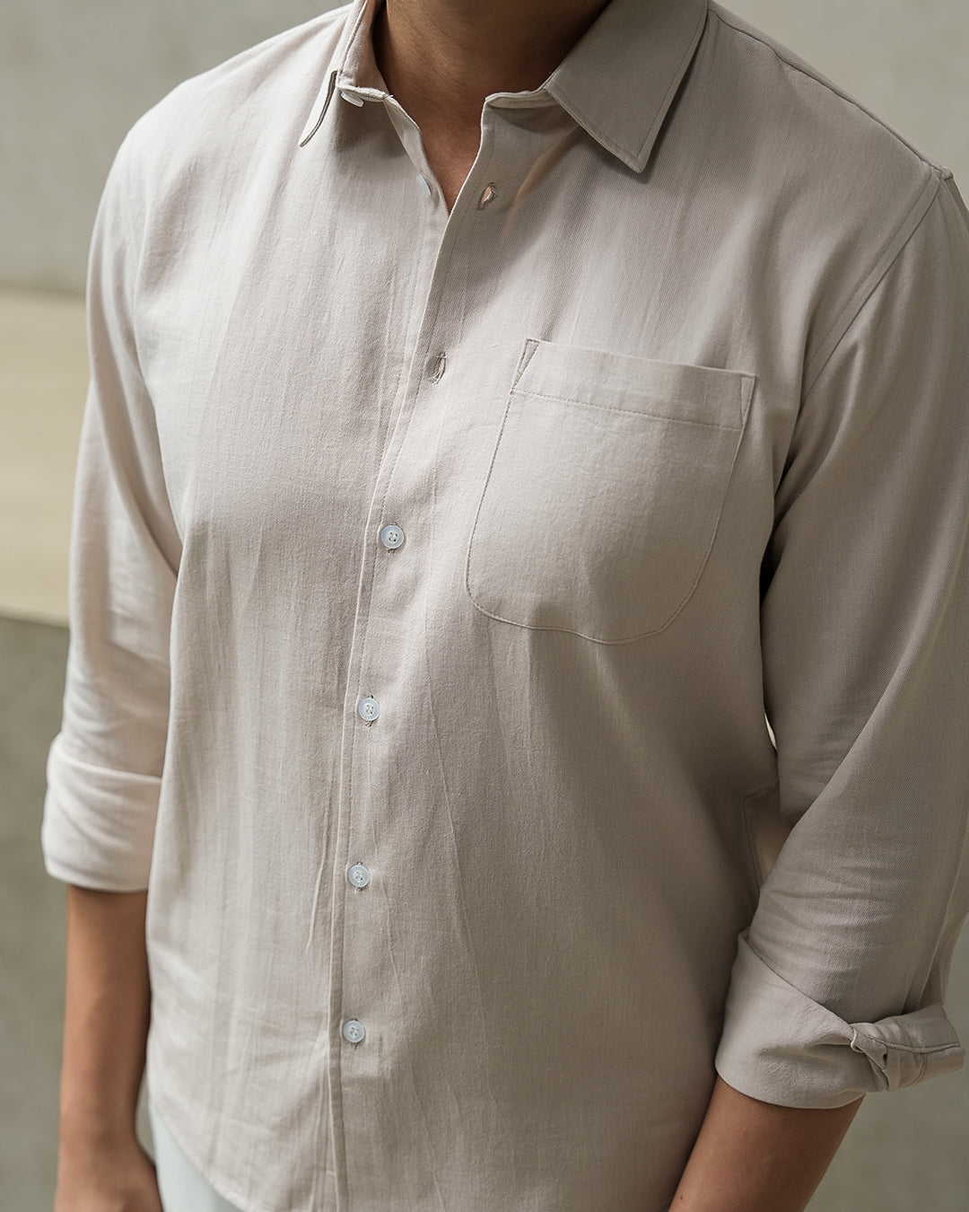 HOMME Linen Shirt - Beige