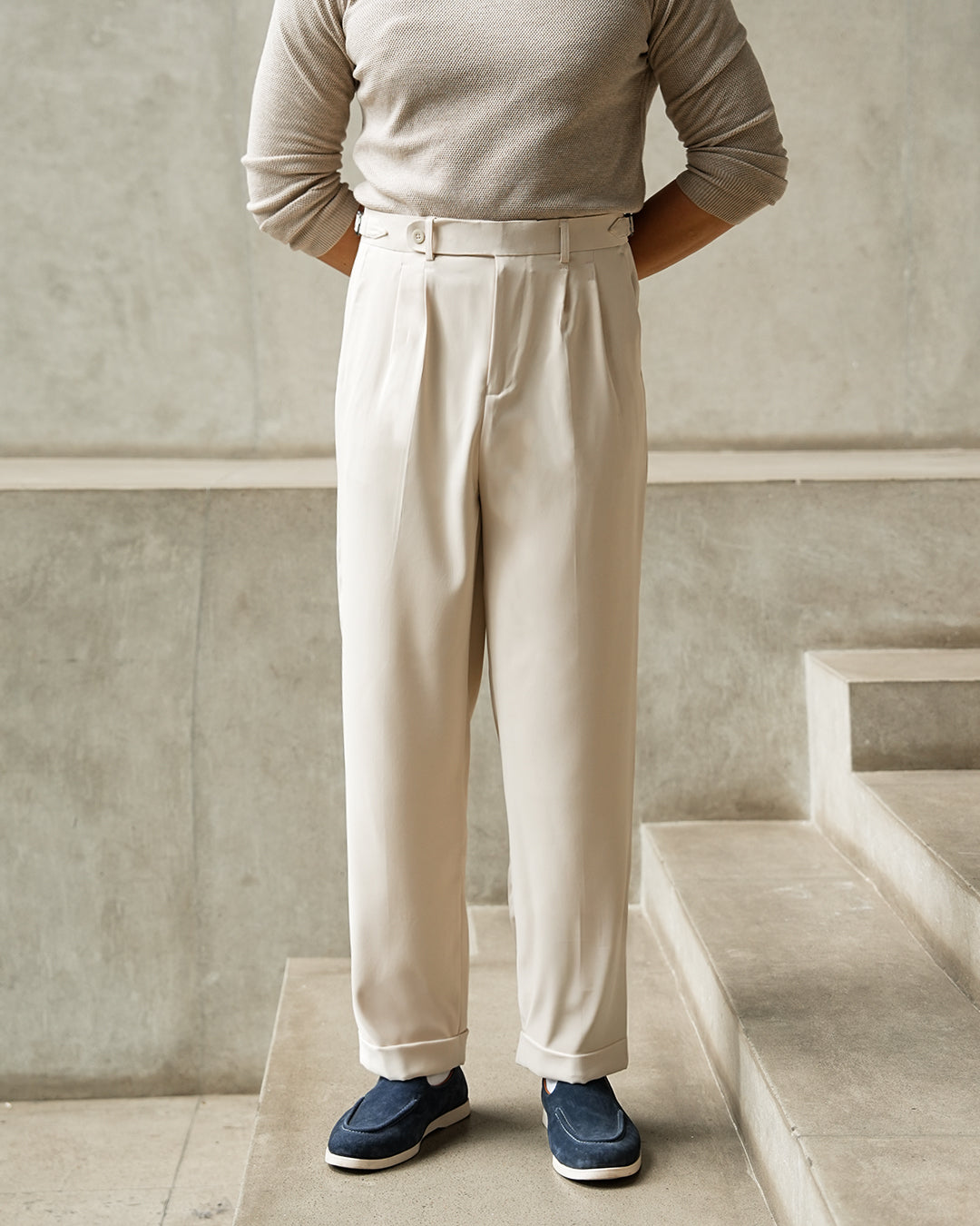 Basic Gurkha Pants - Light Gray