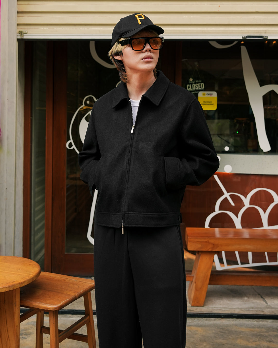 Wool Fiber Jacket SGNR - Black