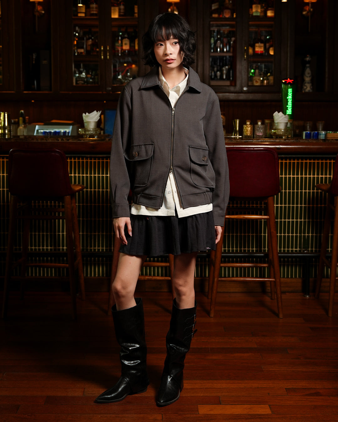 Bomber Forevan Jacket - Dark Gray