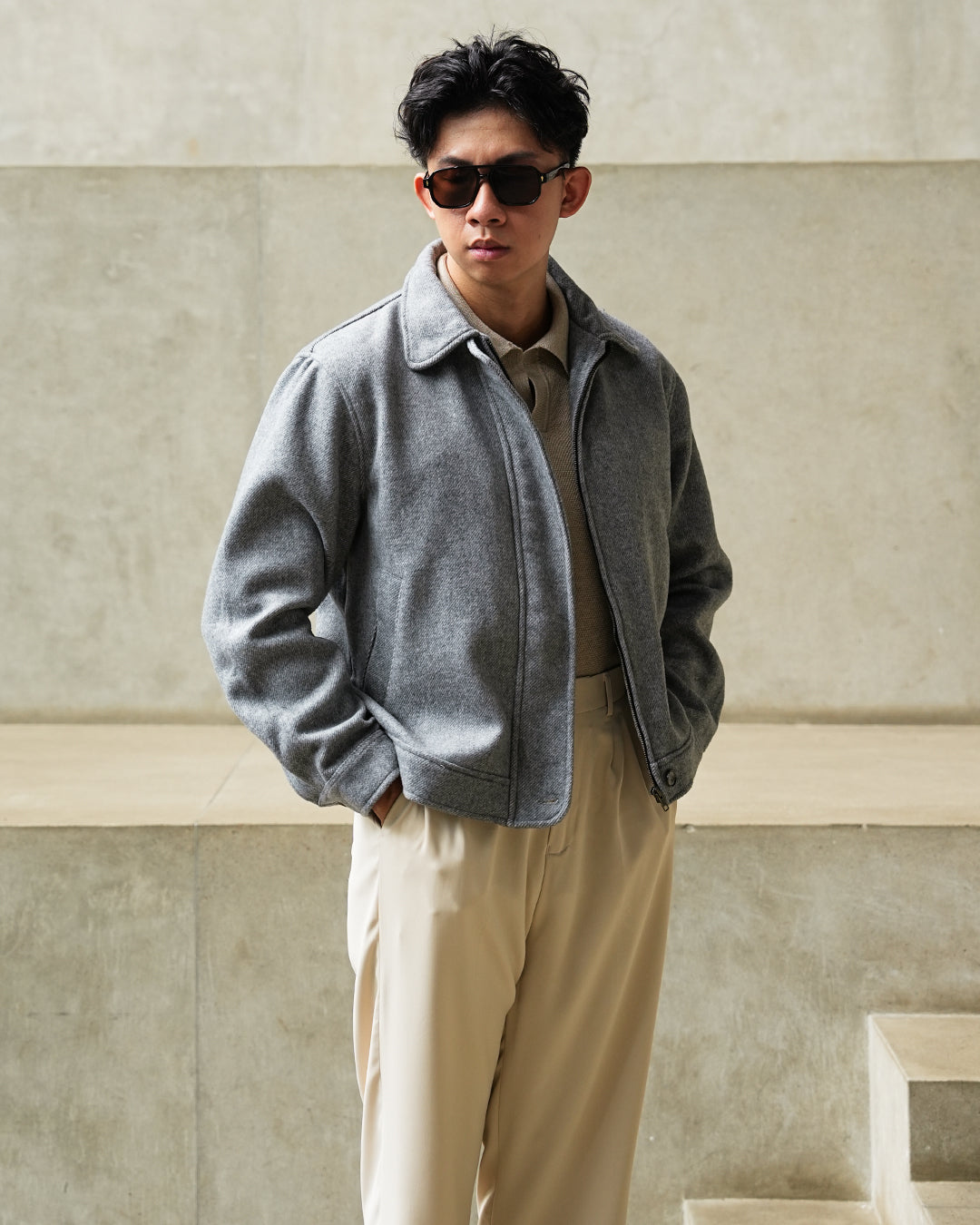 Woolaken Minmal Jacket - Gray