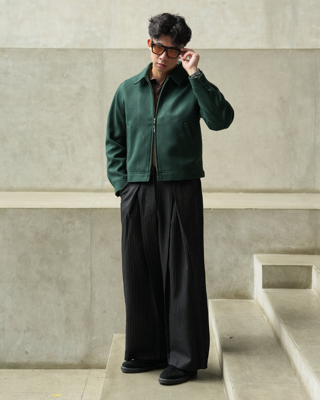 Wool Fiber Jacket SGNR - Emerald