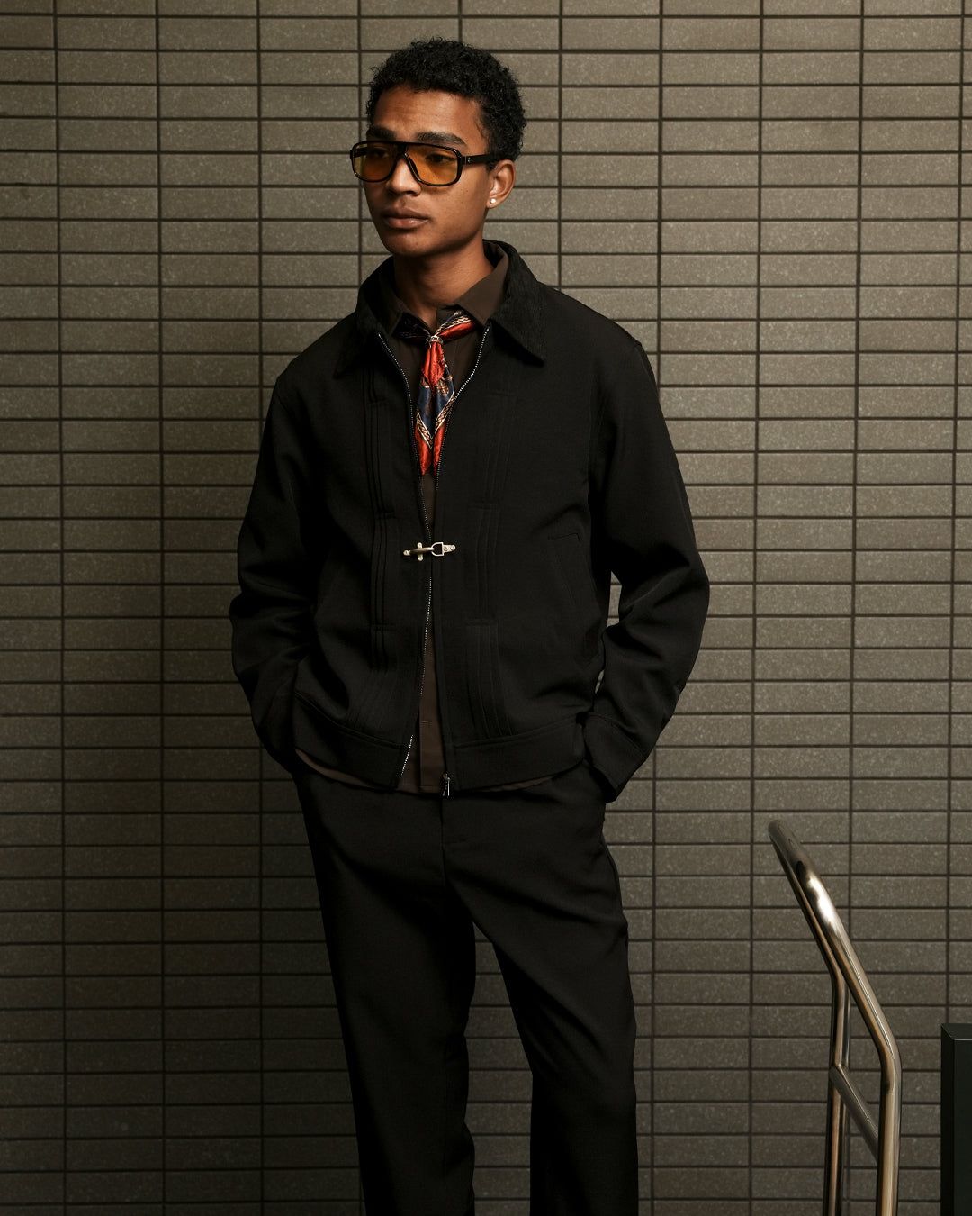 Monaco Clasp Jacket - Black