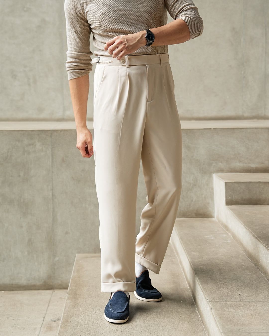 Basic Gurkha Pants - Light Gray