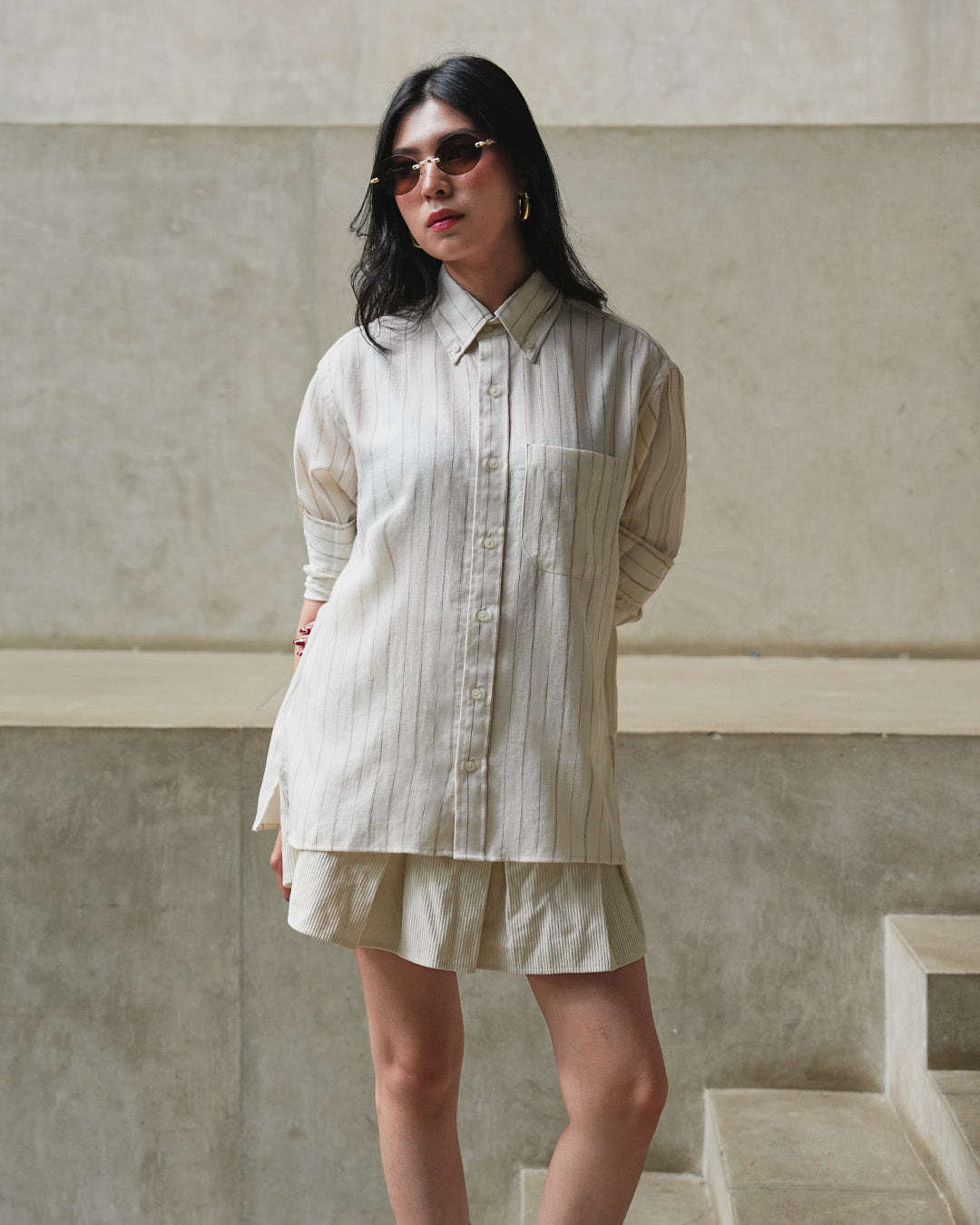 Abstract Stripe Shirt - Offwhite