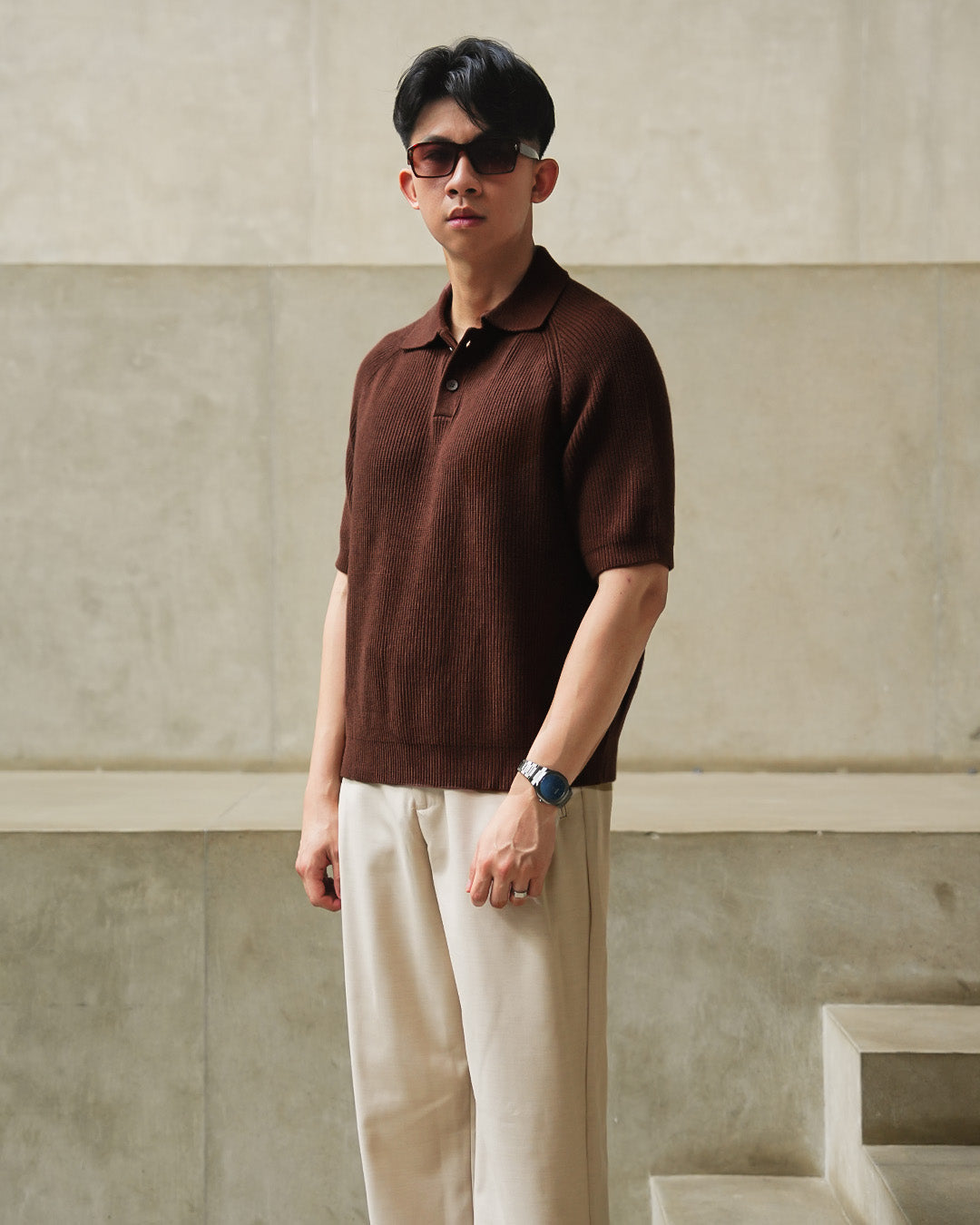 Maison Polo Short Sleeve - Coffee