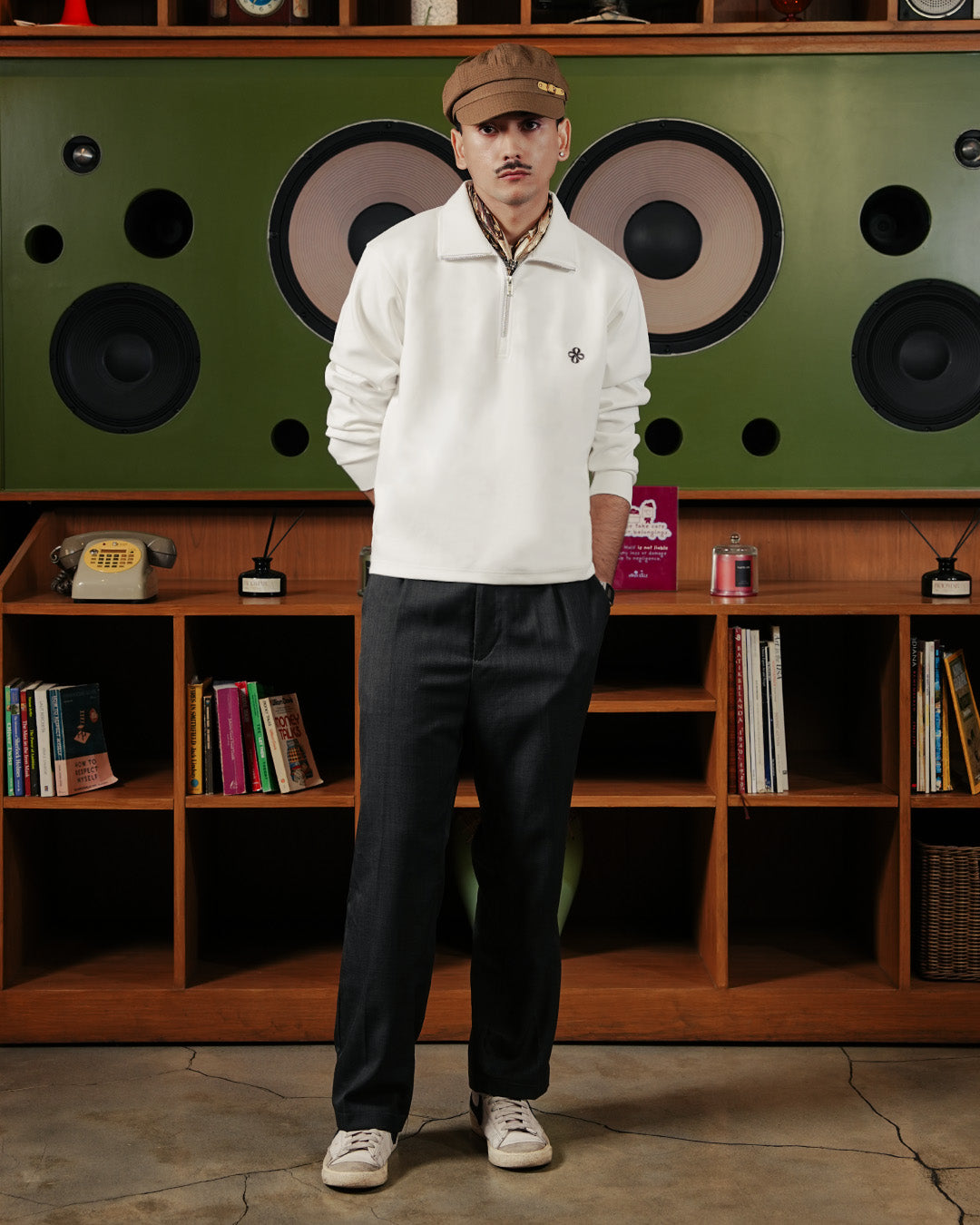 Half Zip Bordir Maison Polo