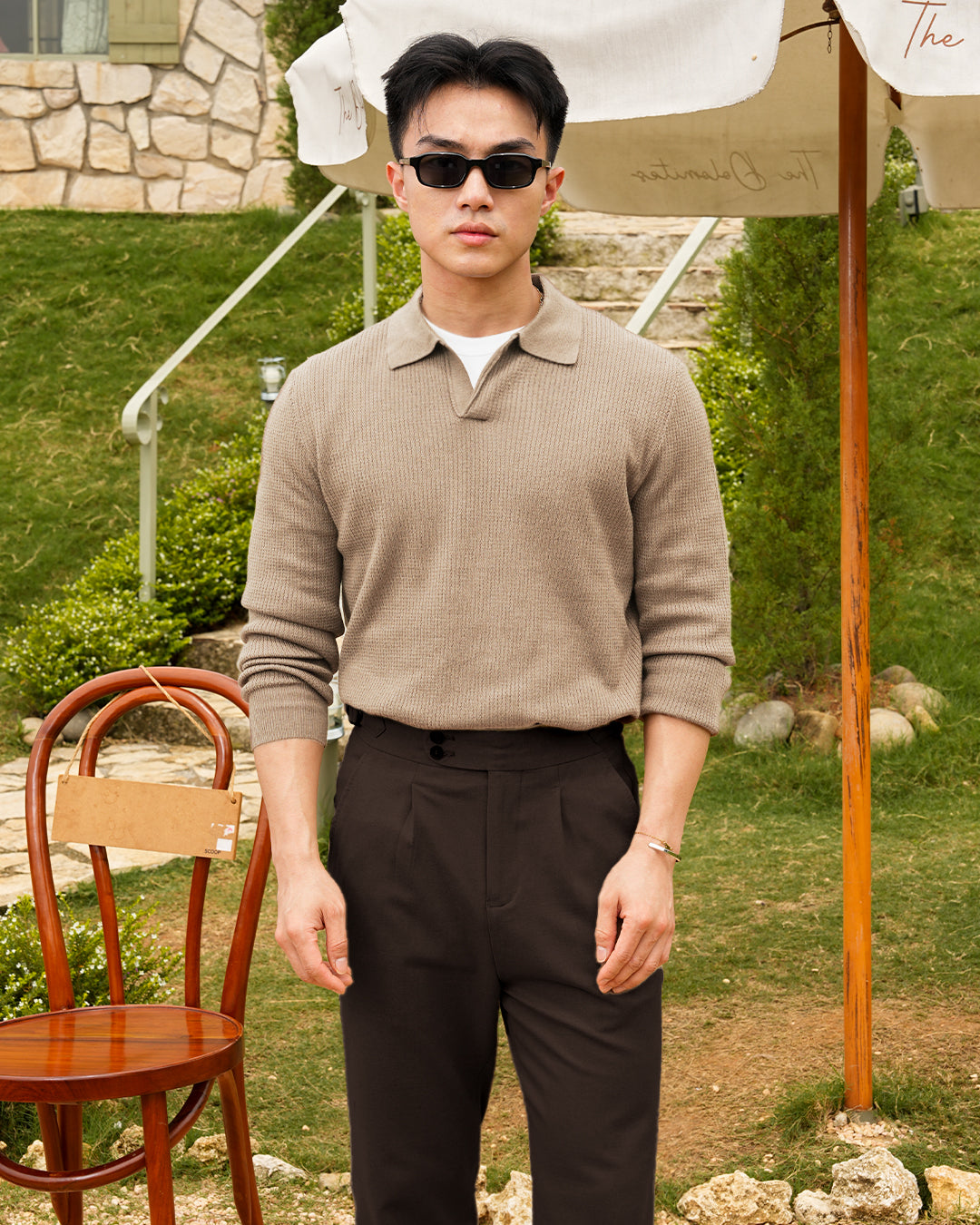 Essentials Polo Knitwear - Beige