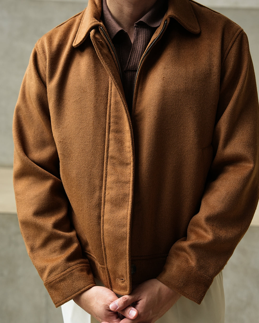 Corduroy Minimal Jacket - Camel