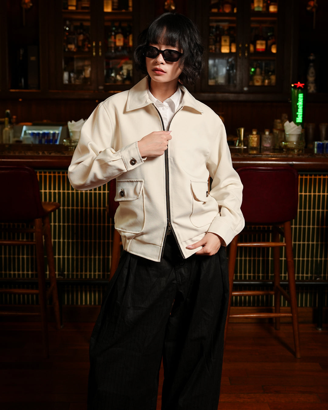Bomber Forevan Jacket - Offwhite