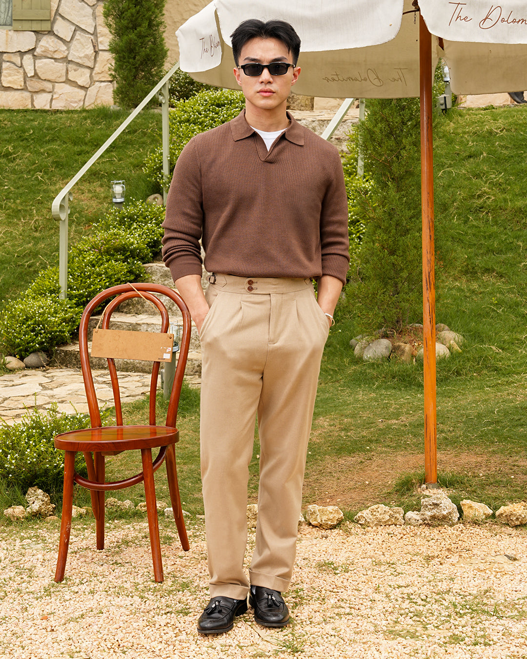 Essentials Polo Knitwear - Coffee