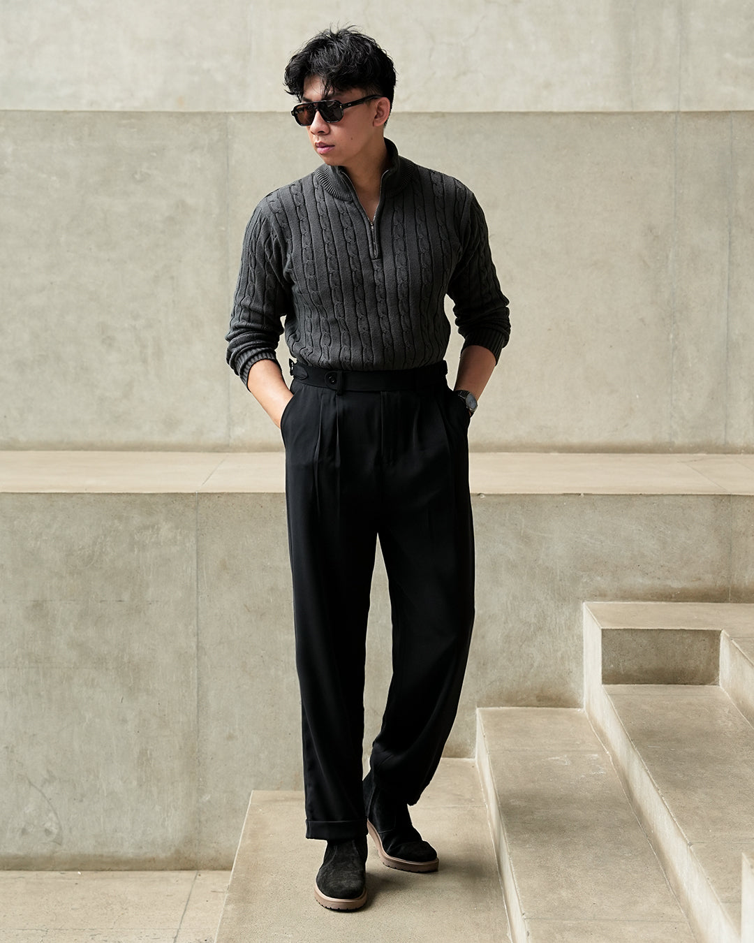 Basic Gurkha Pants - Black