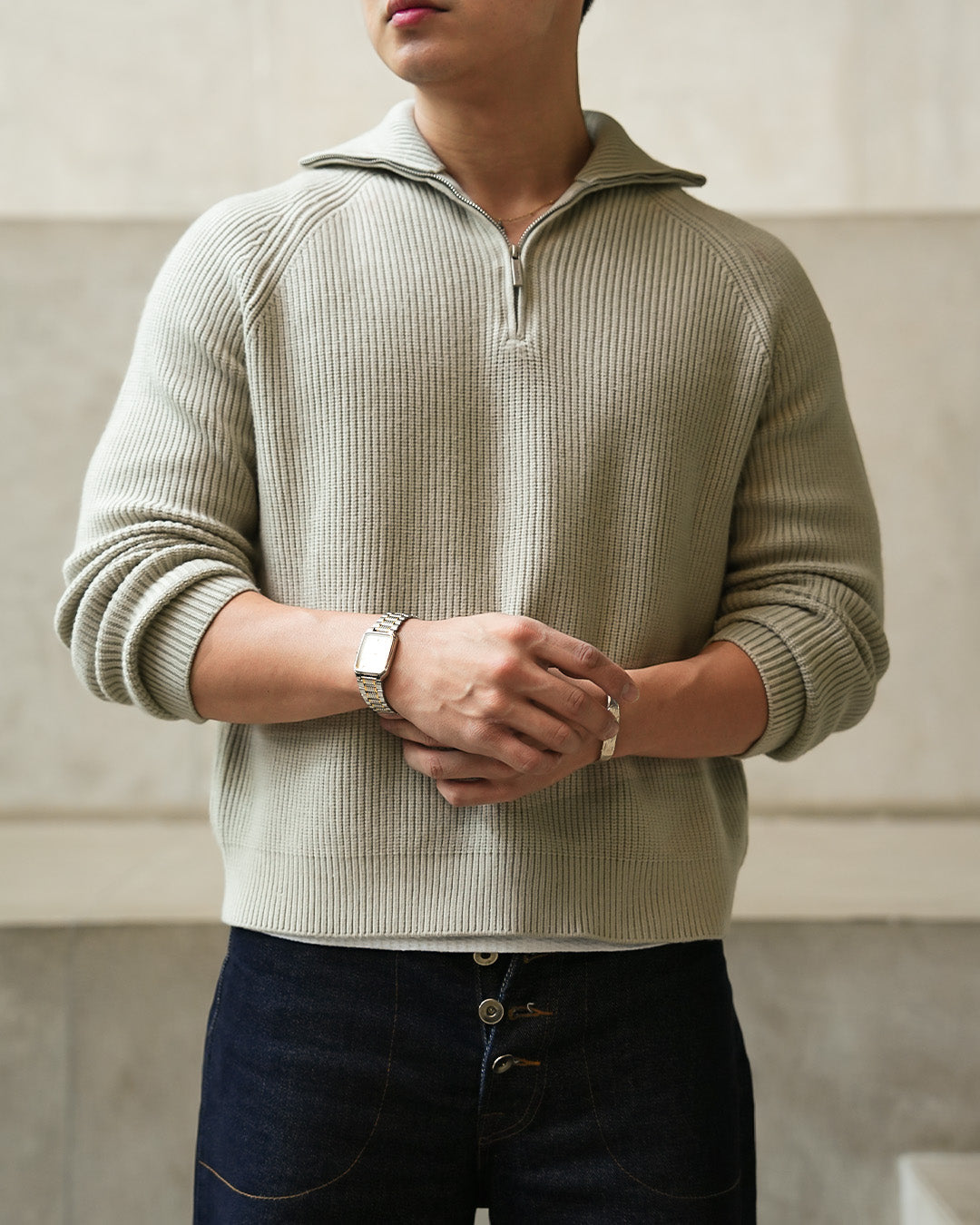 Minimal Knitwear Half Zip