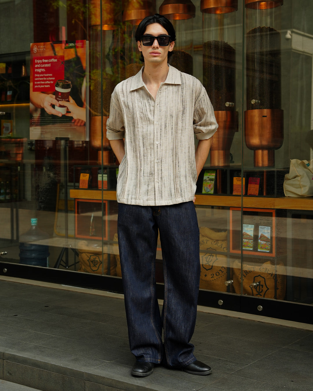 Pintuck Abstract Shirt