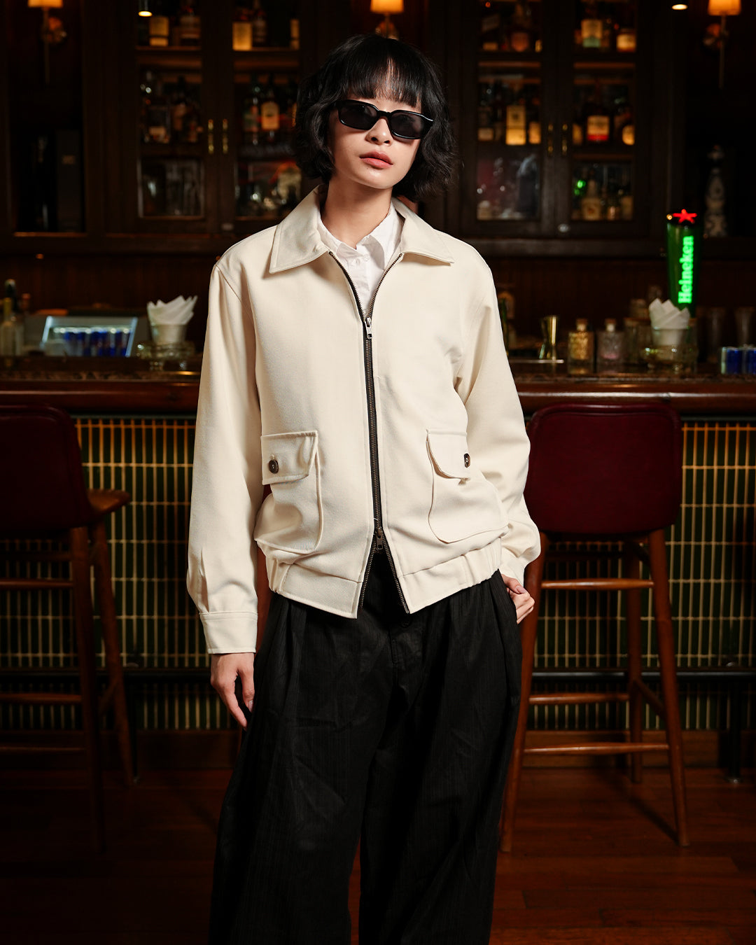 Bomber Forevan Jacket - Offwhite